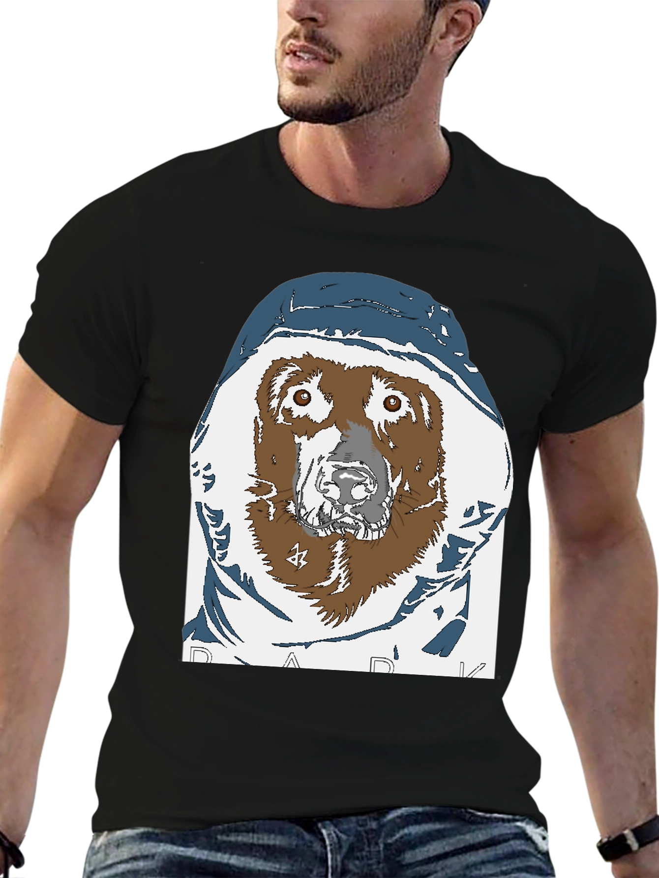 Dog in a Hoodie Graphic Tee - DARK