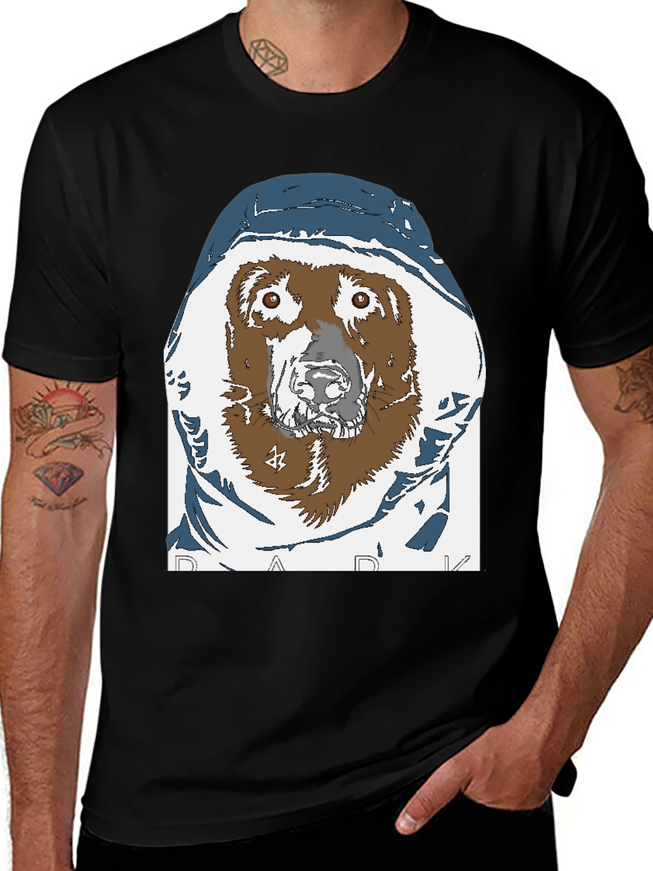 Dog in a Hoodie Graphic Tee - DARK