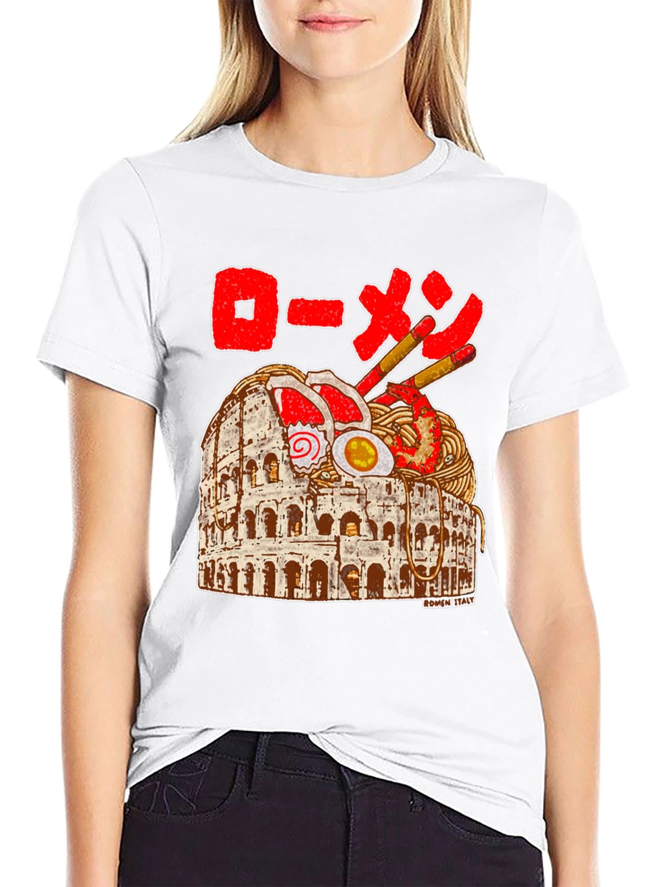 Ramen Colosseum T-Shirt - Funny Italy Travel Tee