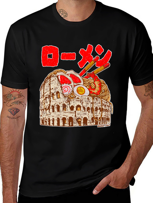 Ramen Colosseum T-Shirt - Funny Italy Travel Tee