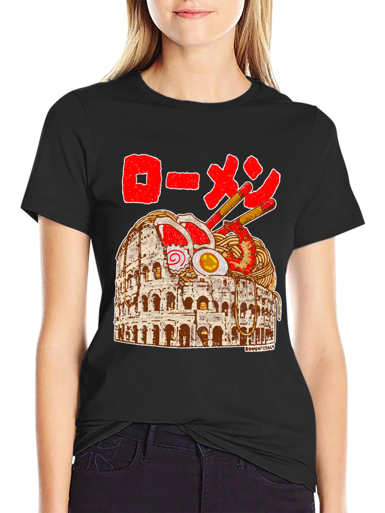 Ramen Colosseum T-Shirt - Funny Italy Travel Tee