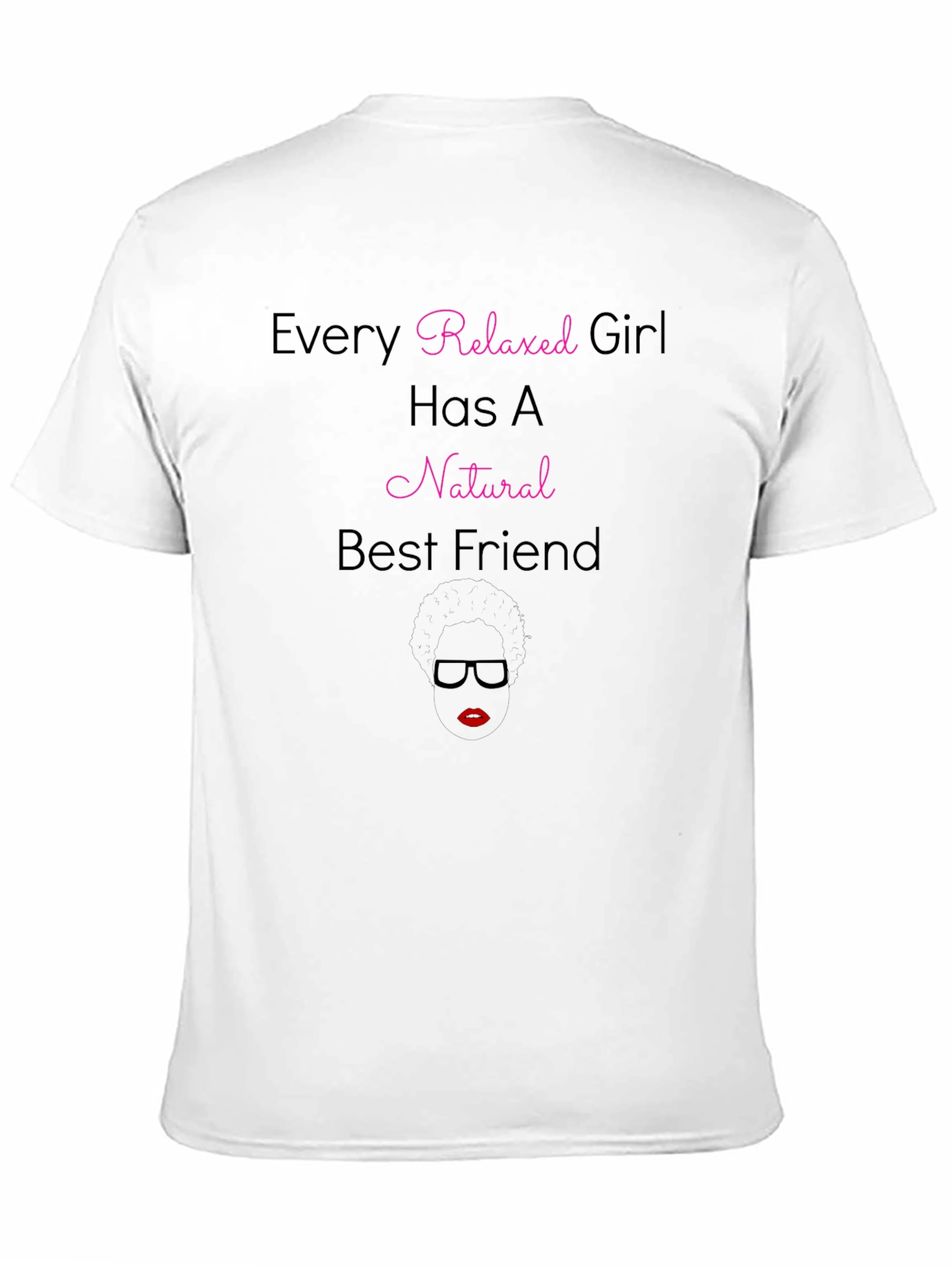 Relaxed Girl Natural Best Friend Black T-Shirt