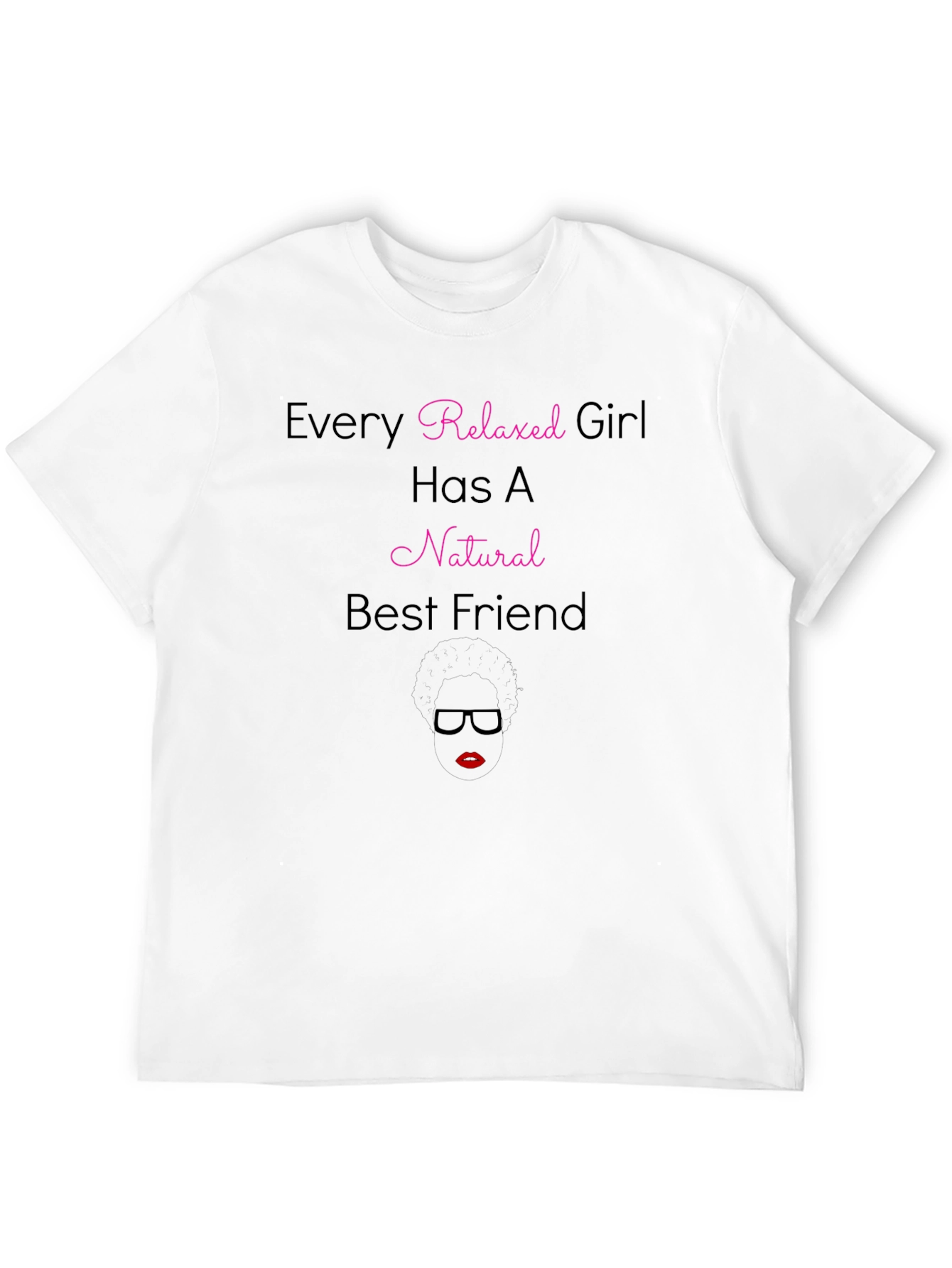 Relaxed Girl Natural Best Friend Black T-Shirt