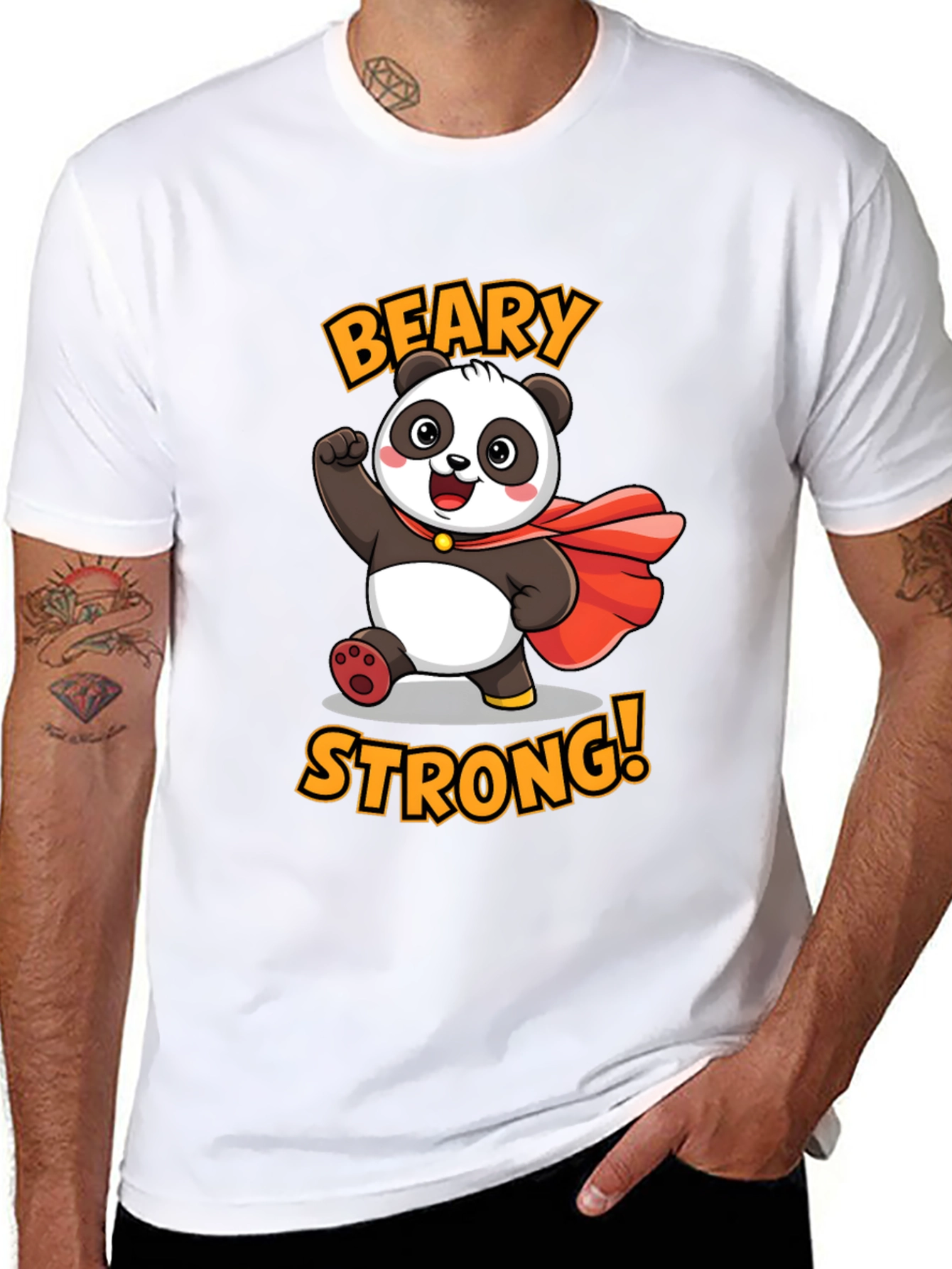 Beary Strong Panda Graphic Tee