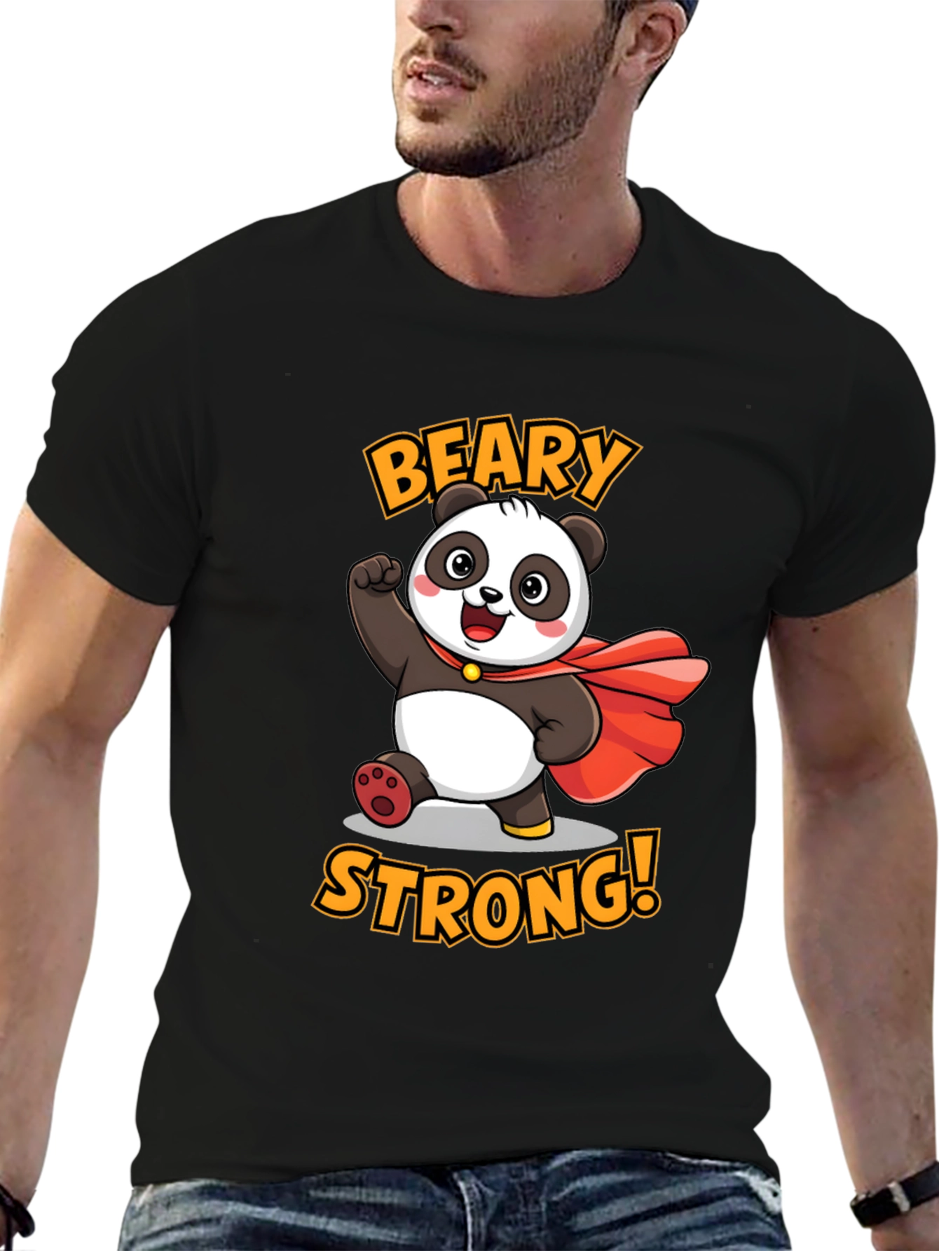 Beary Strong Panda Graphic Tee