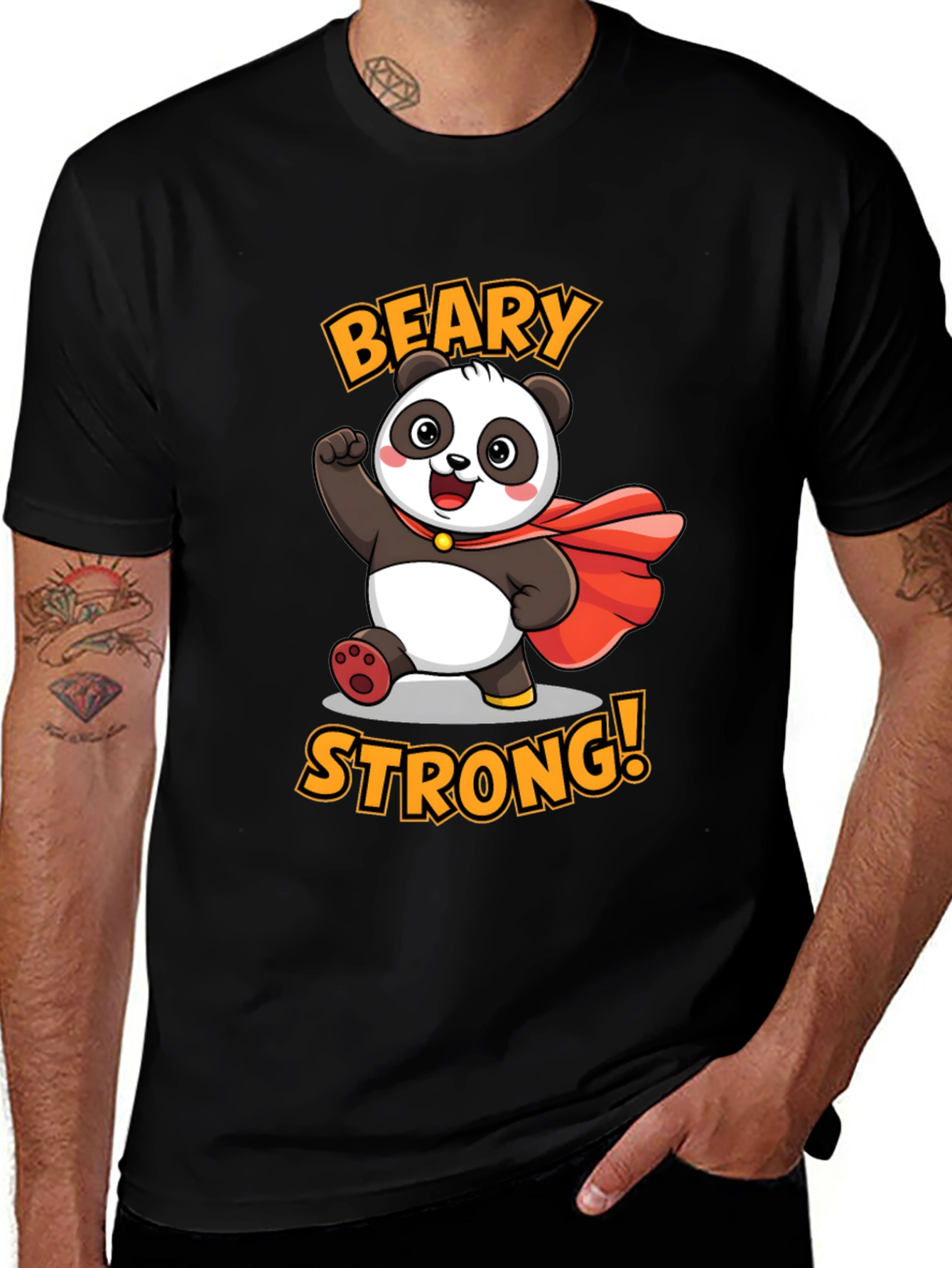 Beary Strong Panda Graphic Tee