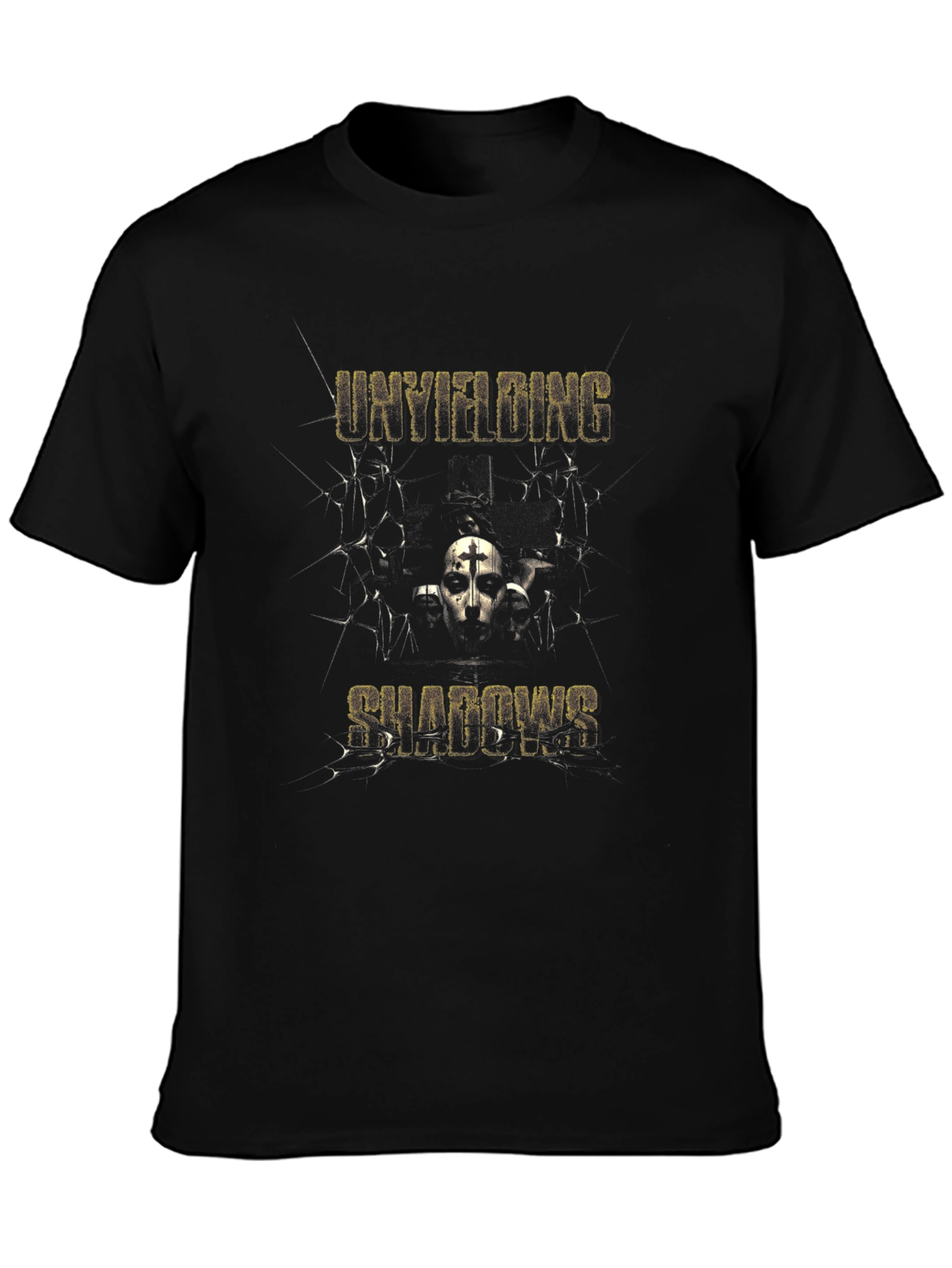 Unyielding Shadows Graphic T-Shirt - Mens Black Tee