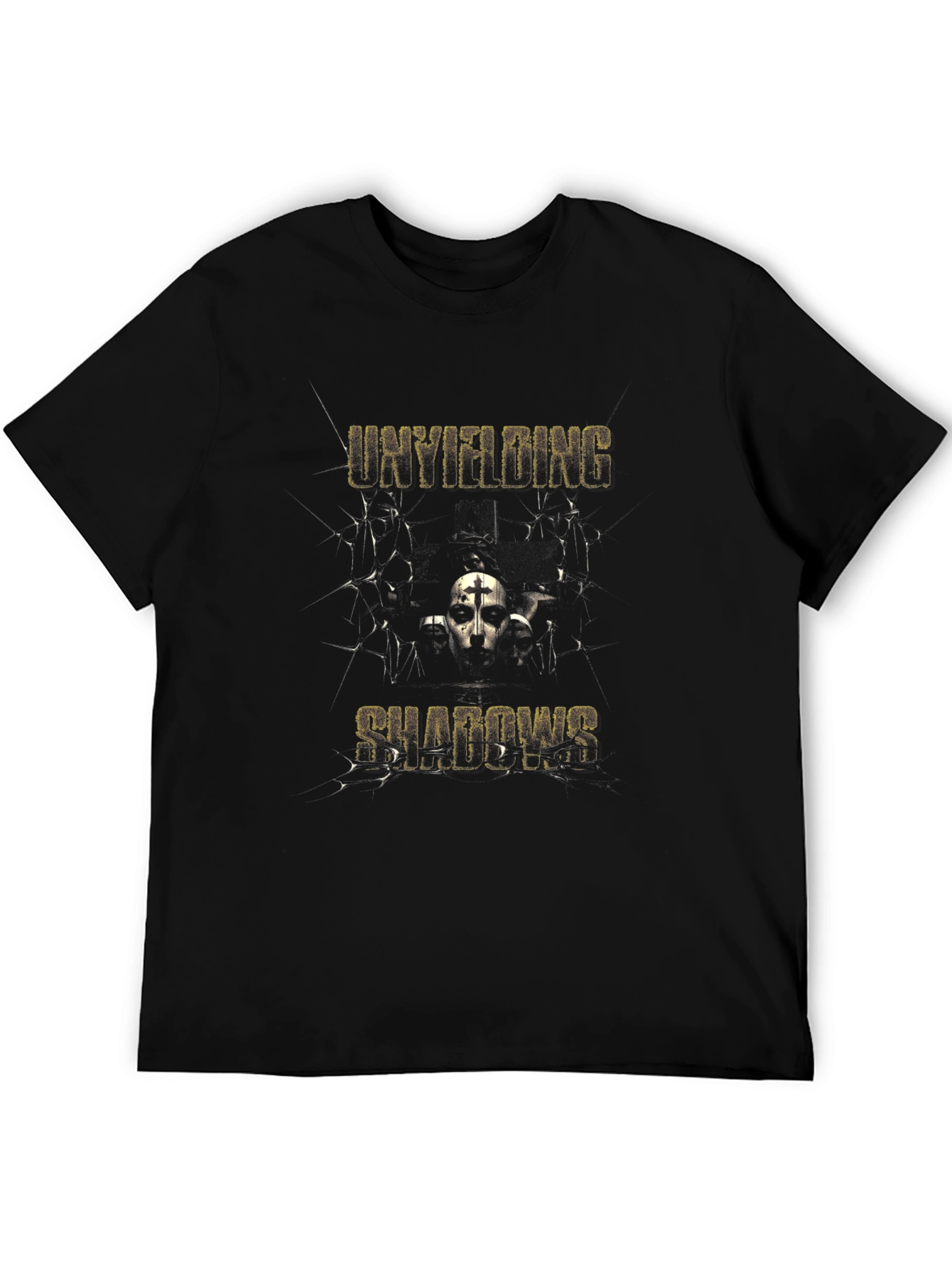 Unyielding Shadows Graphic T-Shirt - Mens Black Tee