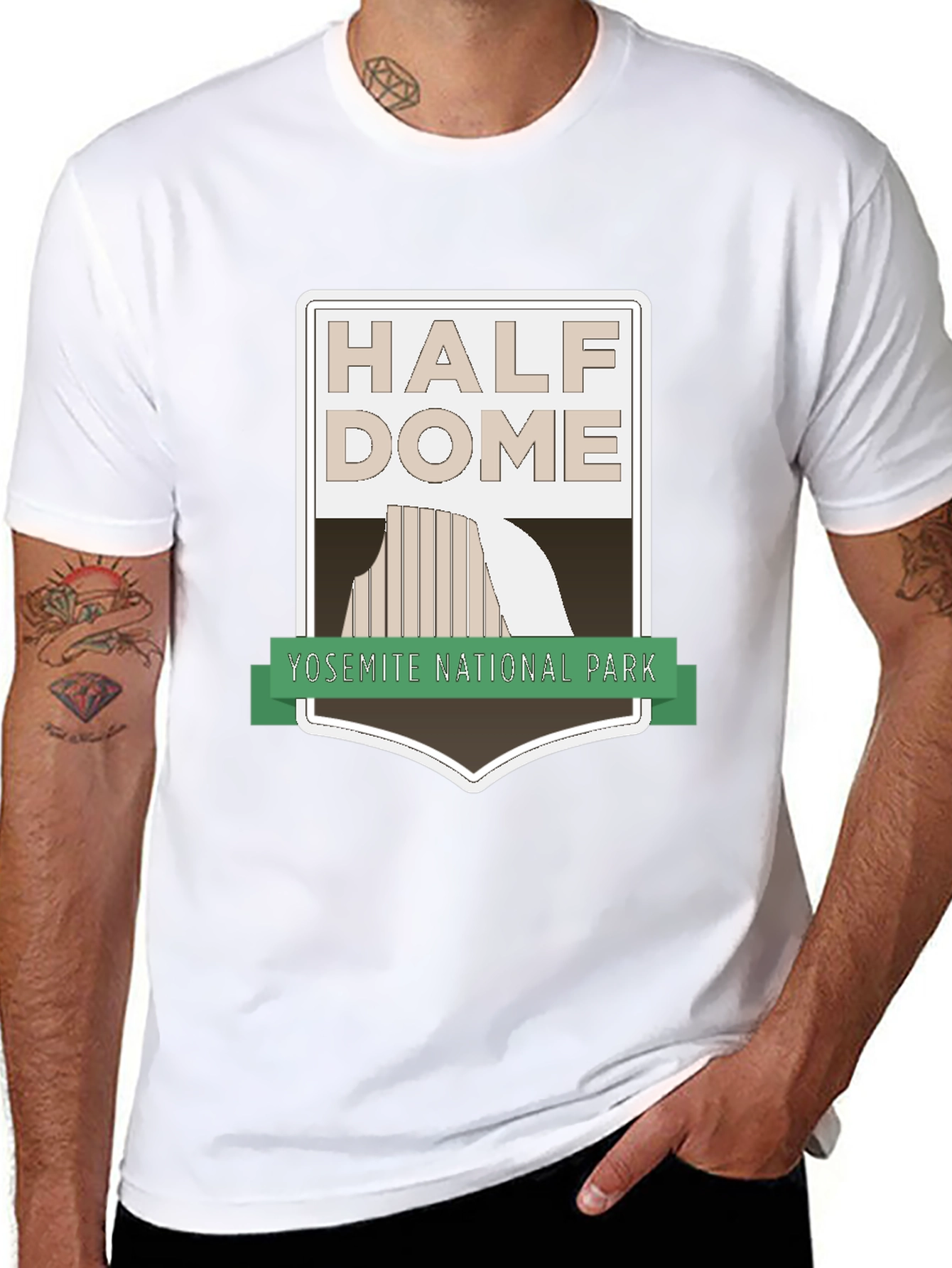 Half Dome Yosemite National Park Black T-Shirt