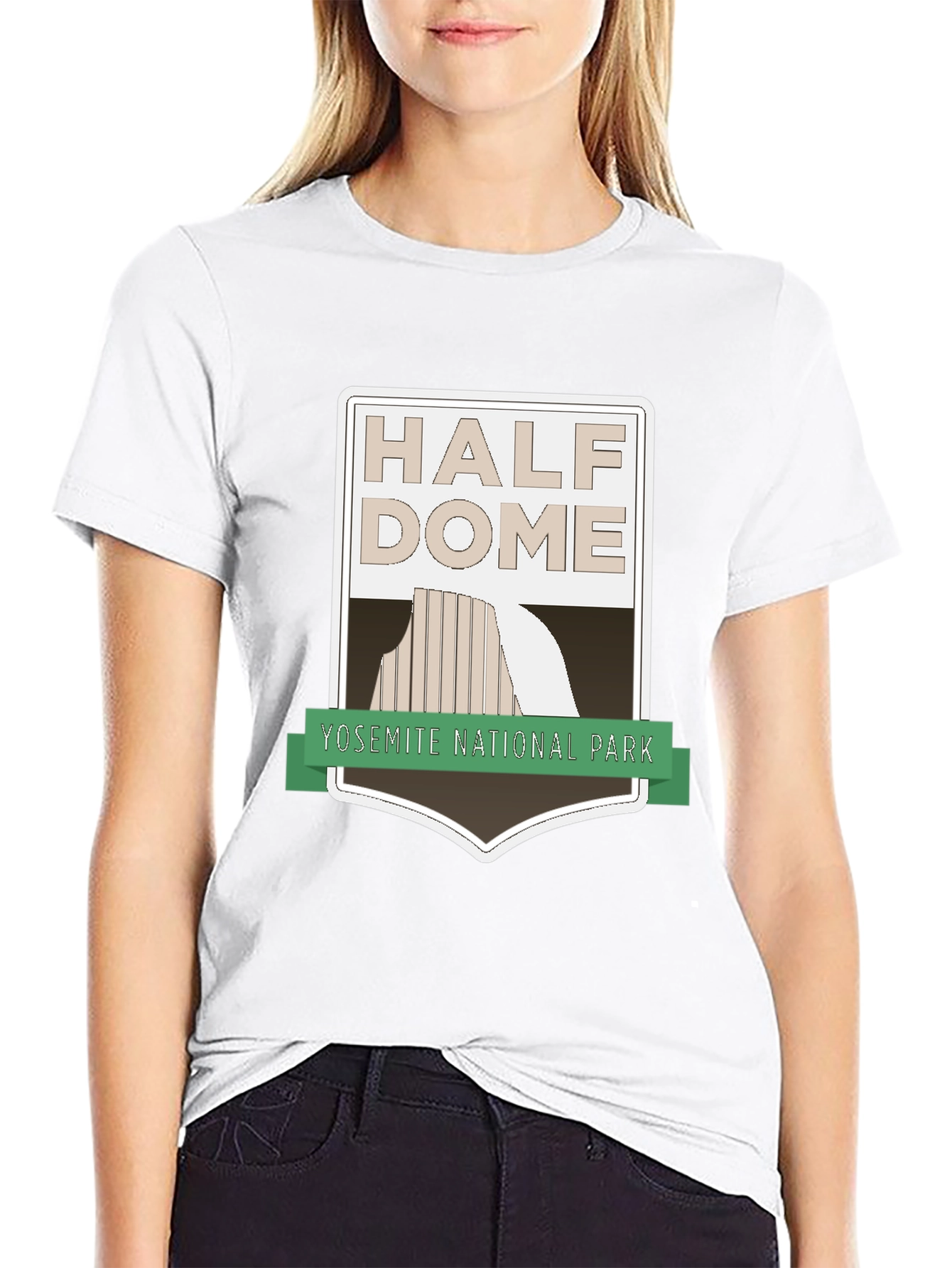 Half Dome Yosemite National Park Black T-Shirt