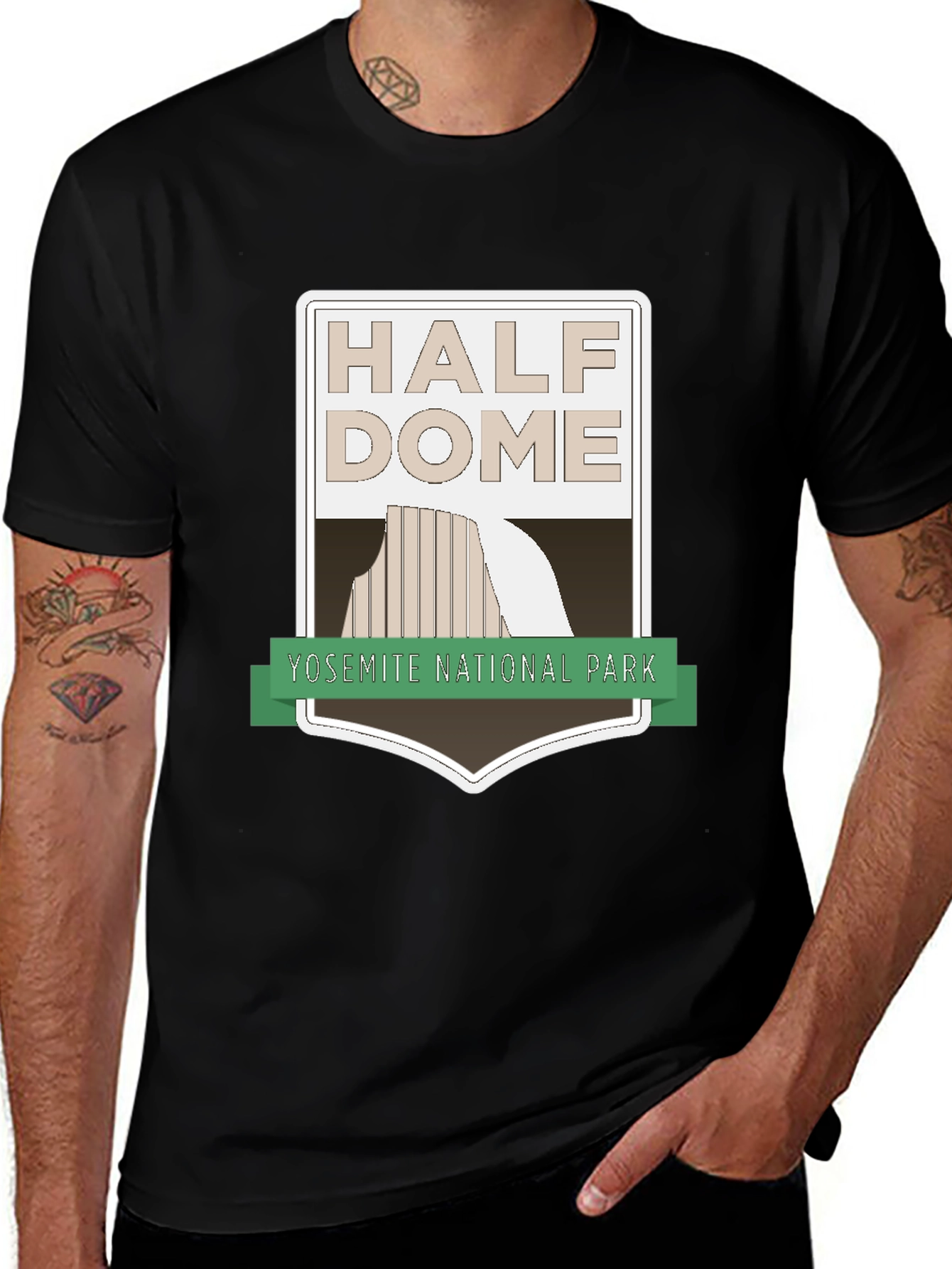 Half Dome Yosemite National Park Black T-Shirt