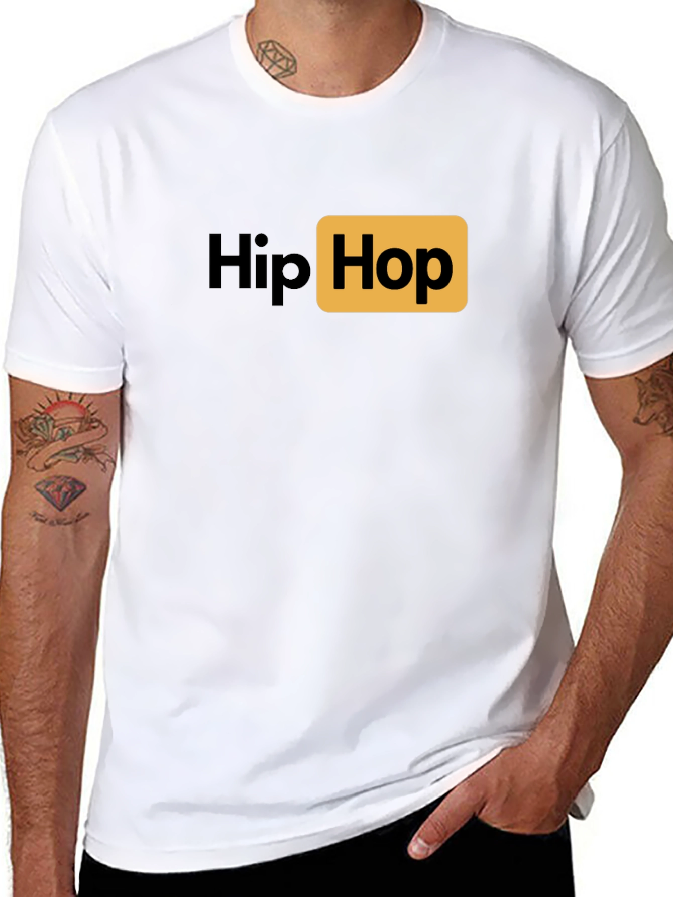 Hip Hop Logo T-Shirt - Casual Style
