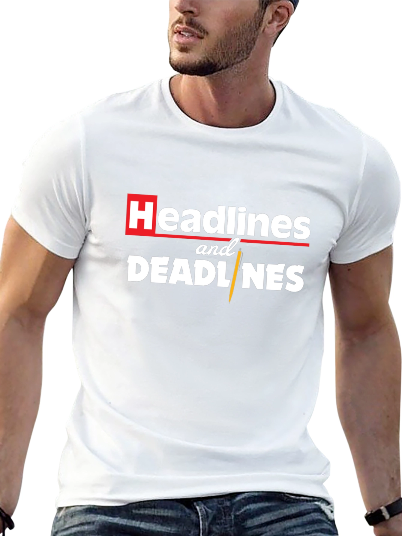 Headlines and Deadlines Graphic Tee - Black