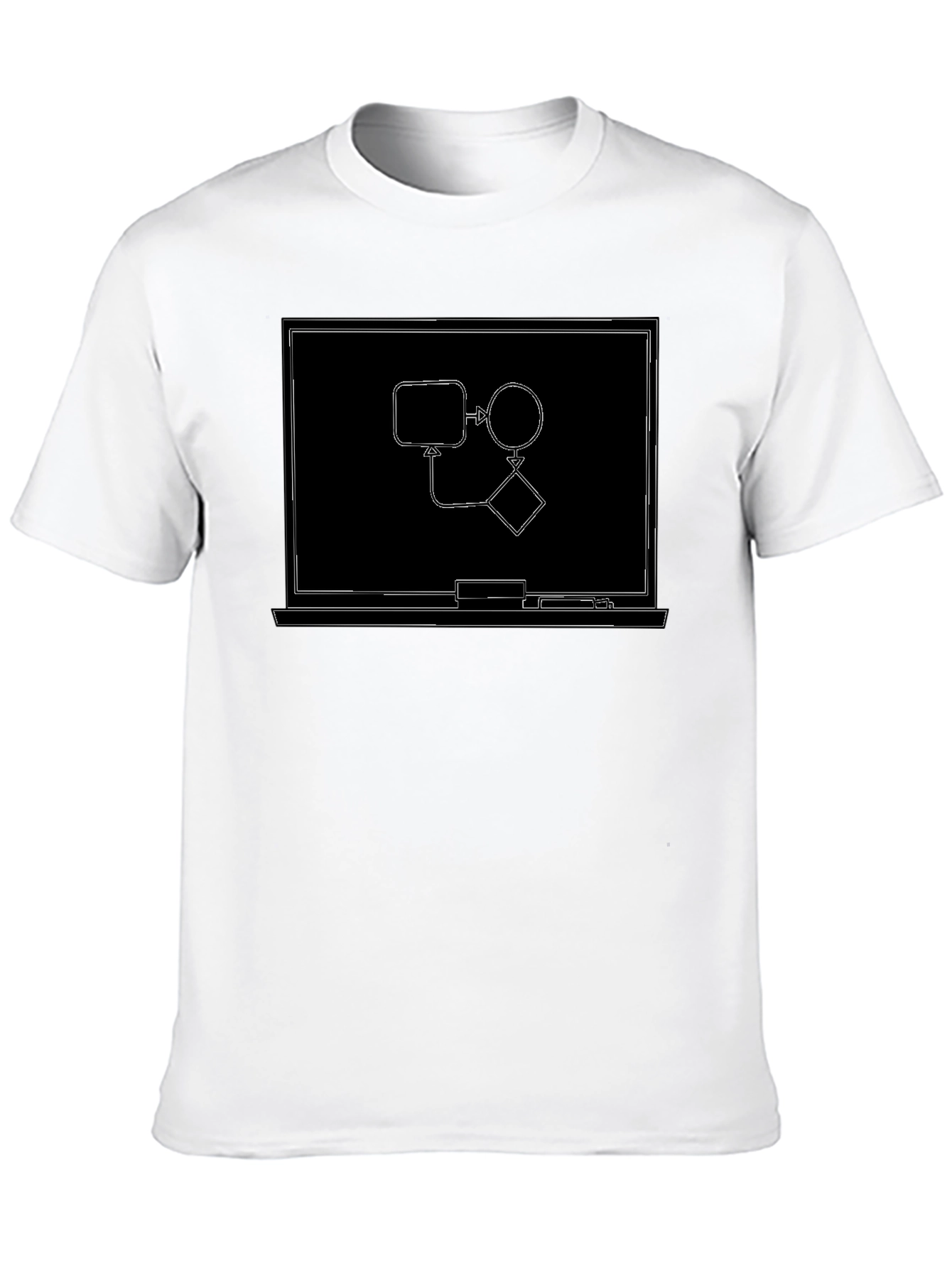 Tech Flowchart Graphic Black T-Shirt