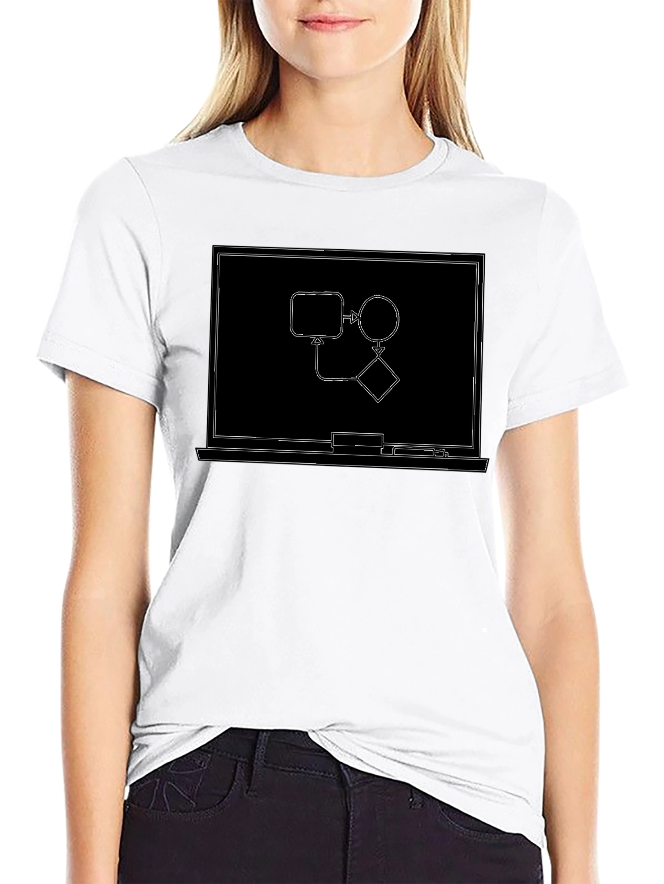 Tech Flowchart Graphic Black T-Shirt