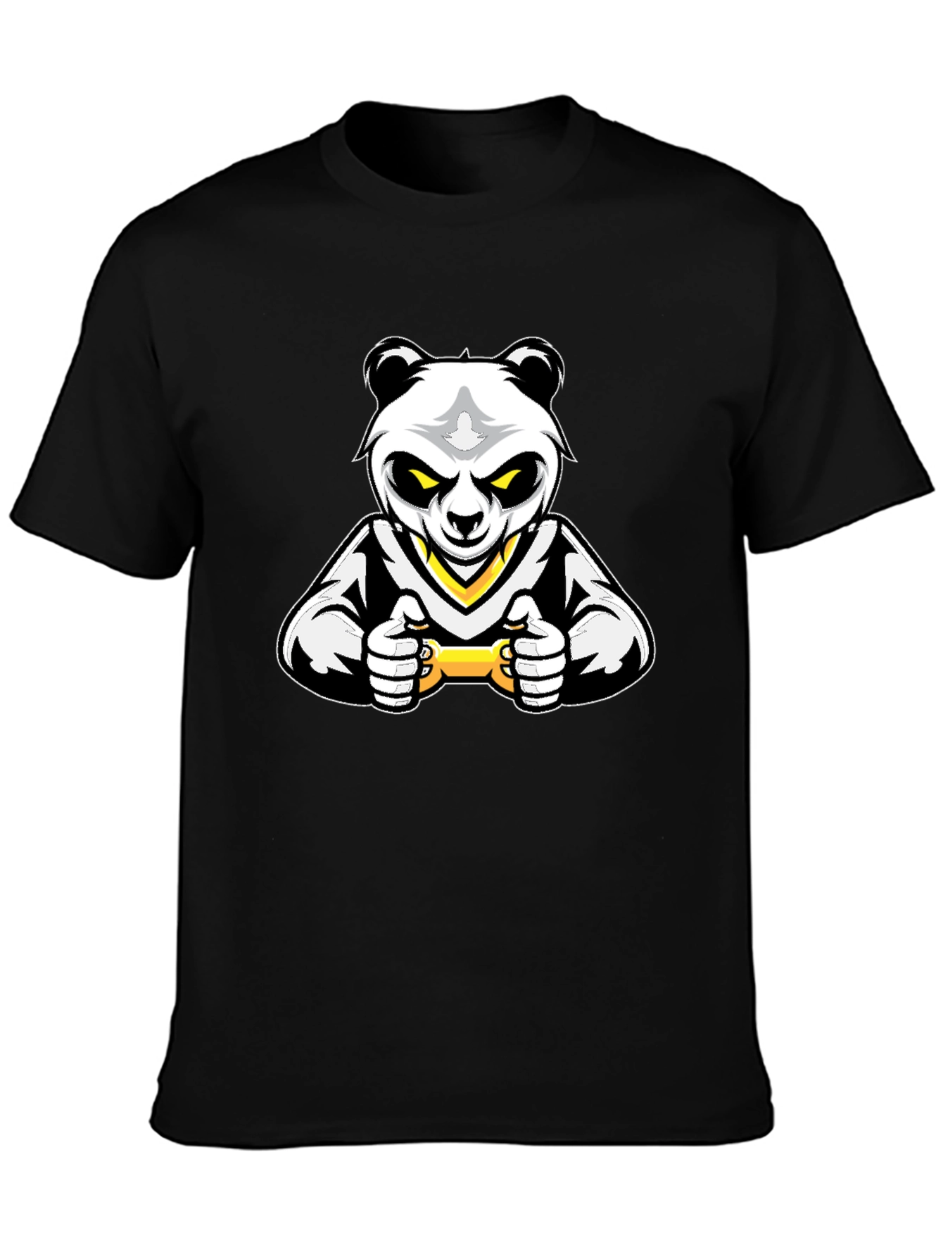 Gaming Panda Black T-Shirt - Level Up Your Style