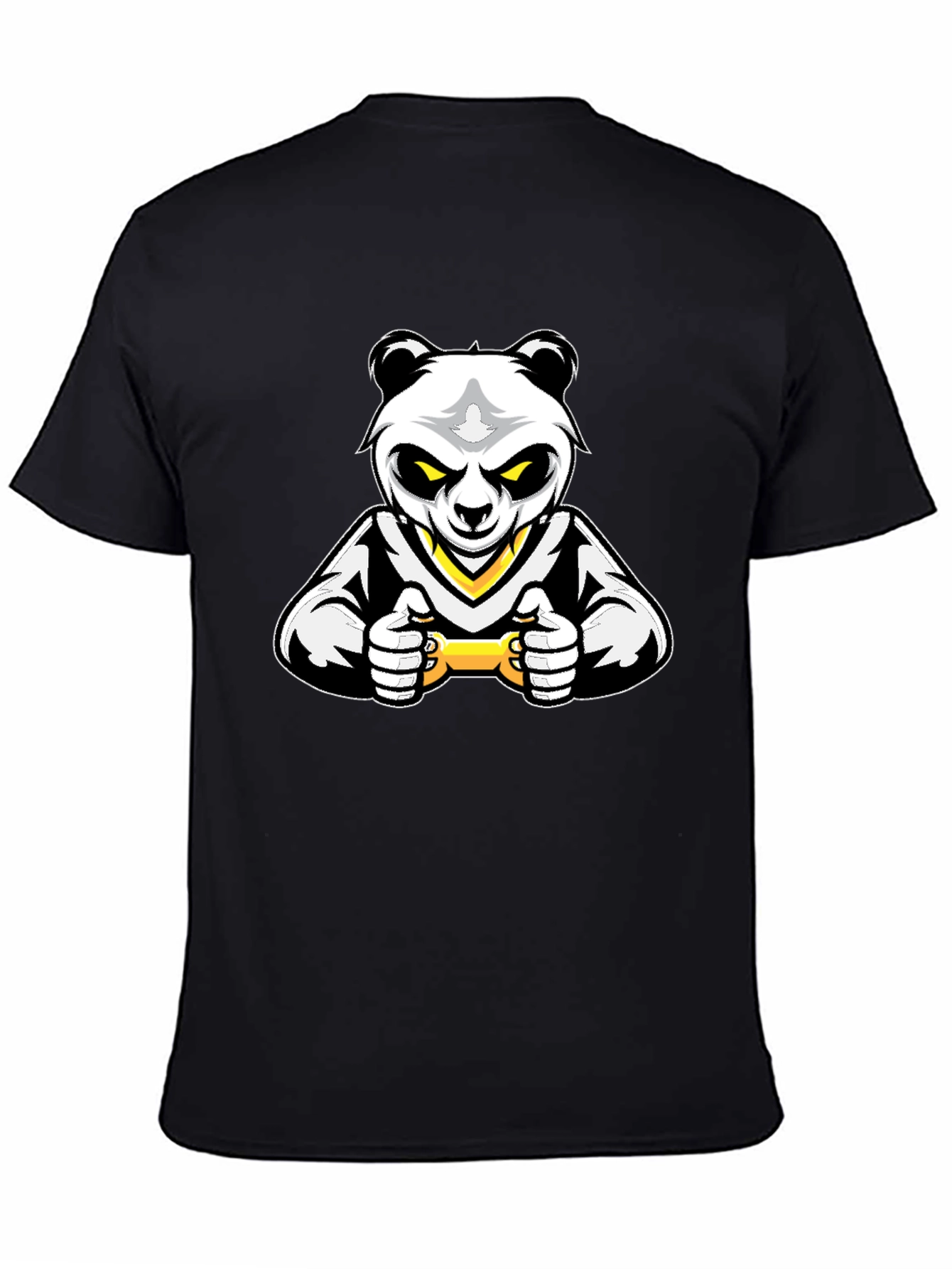 Gaming Panda Black T-Shirt - Level Up Your Style