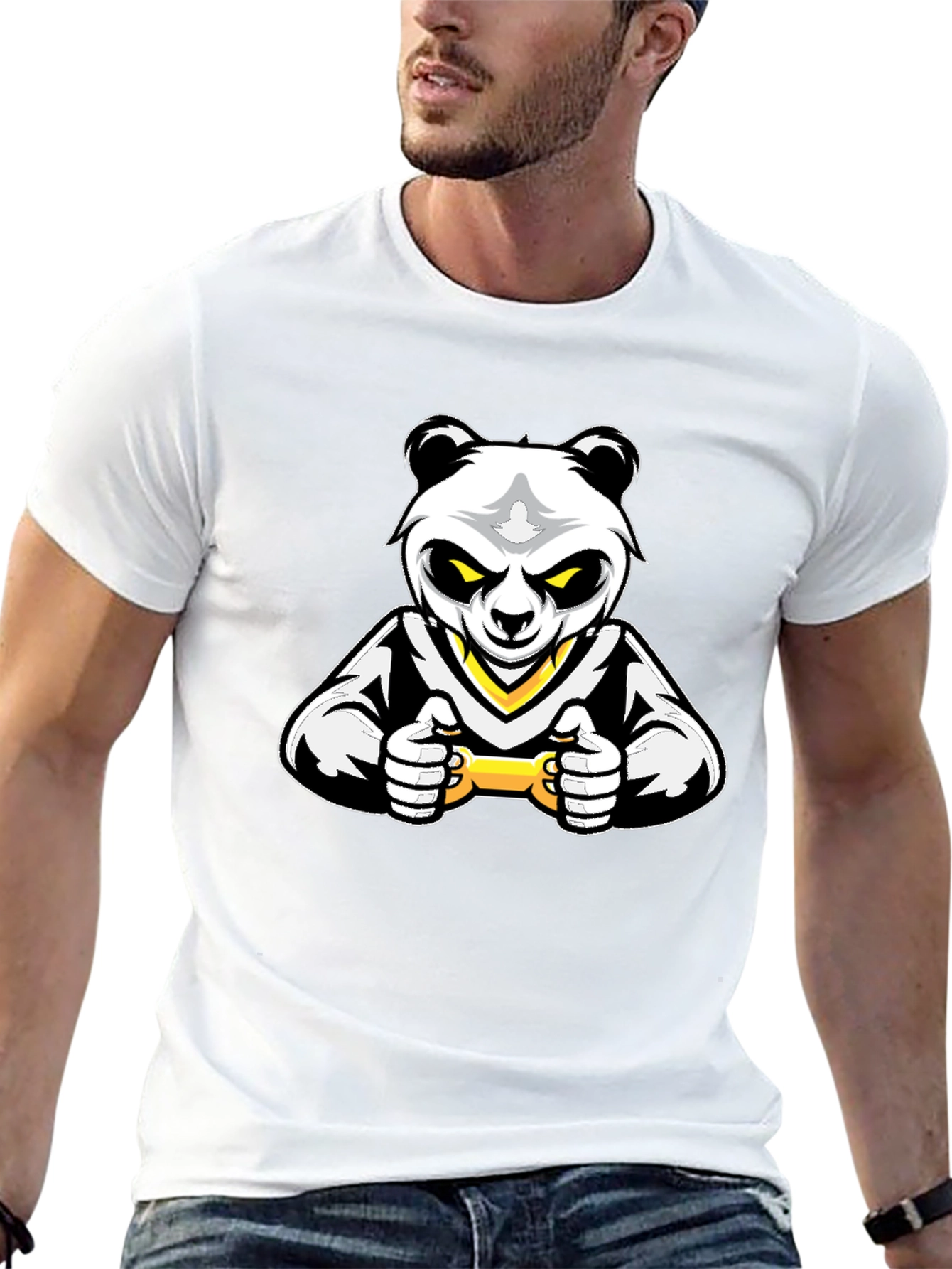 Gaming Panda Black T-Shirt - Level Up Your Style