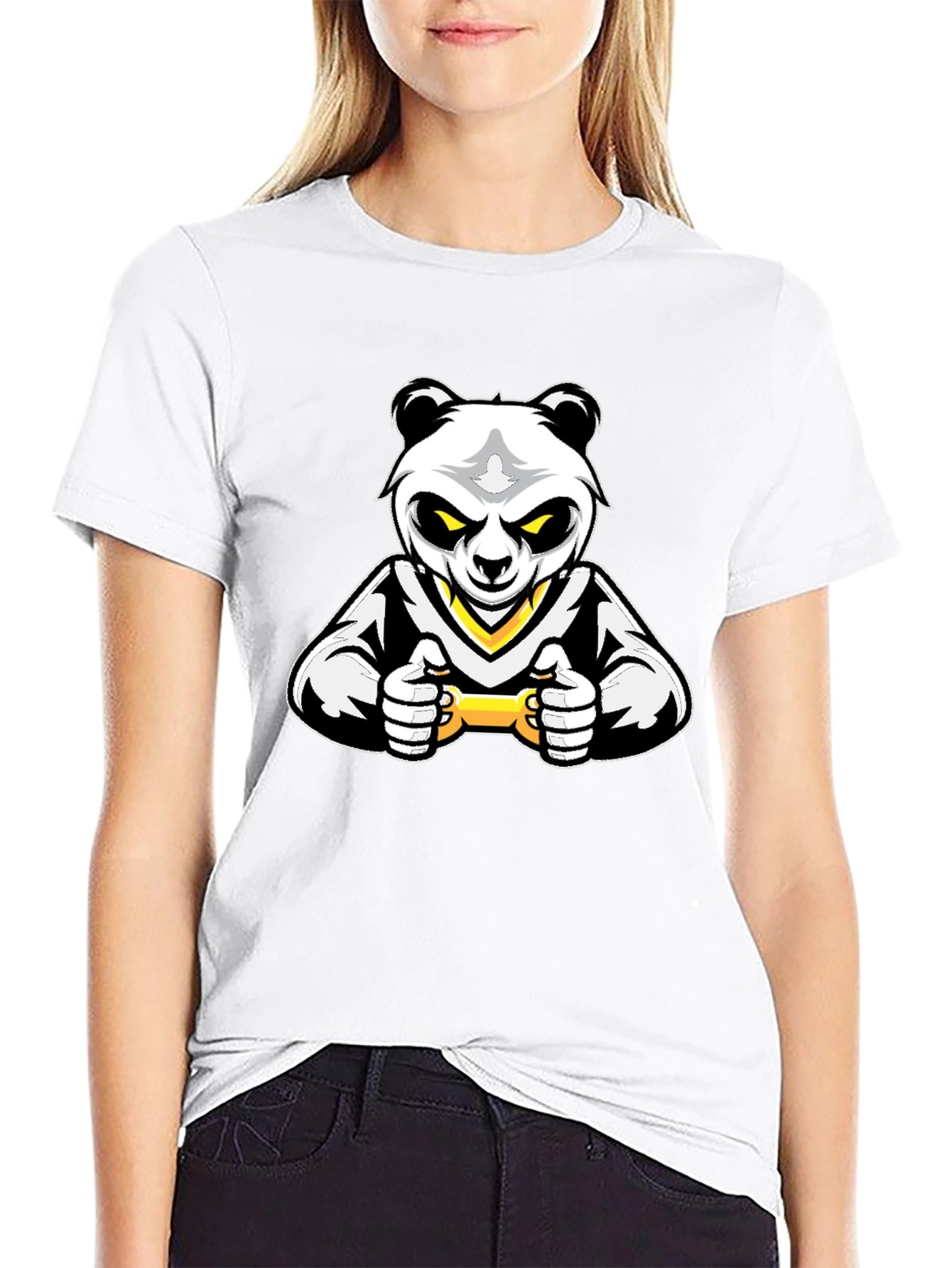 Gaming Panda Black T-Shirt - Level Up Your Style