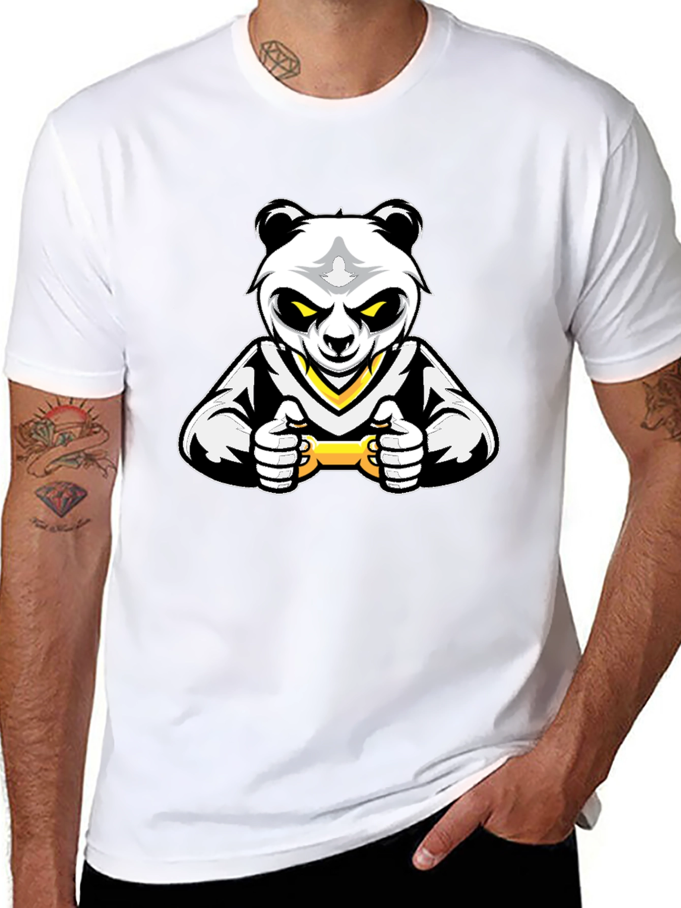 Gaming Panda Black T-Shirt - Level Up Your Style