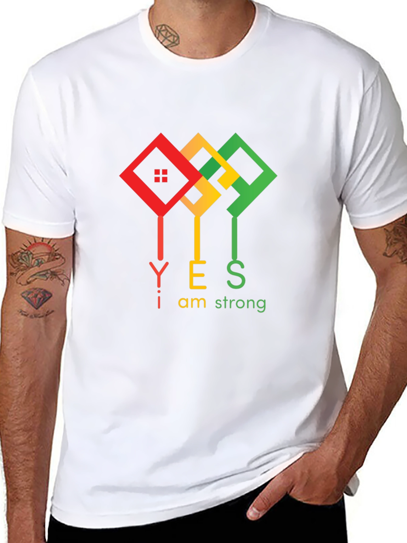 I am Strong Black T-Shirt