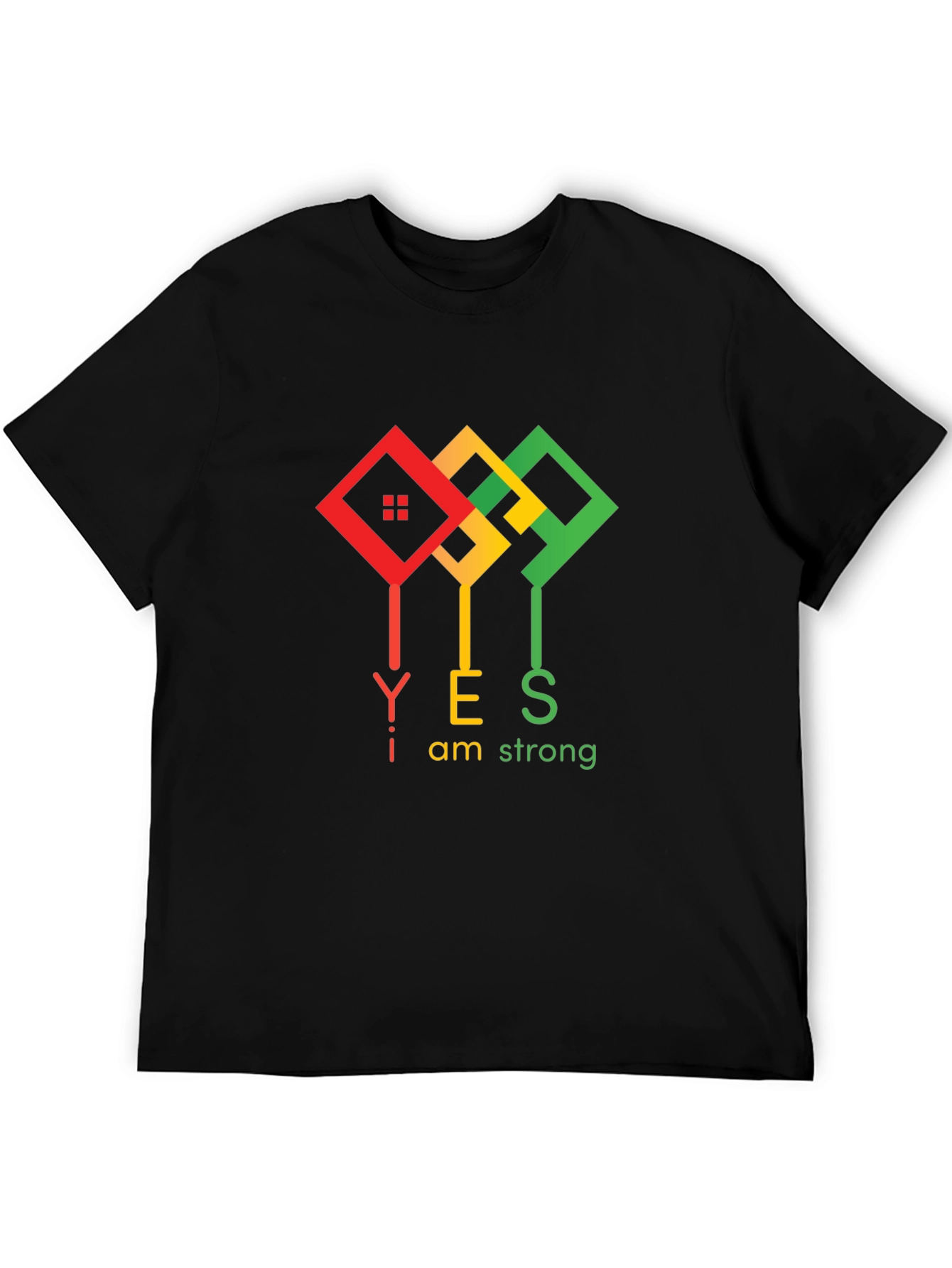 I am Strong Black T-Shirt