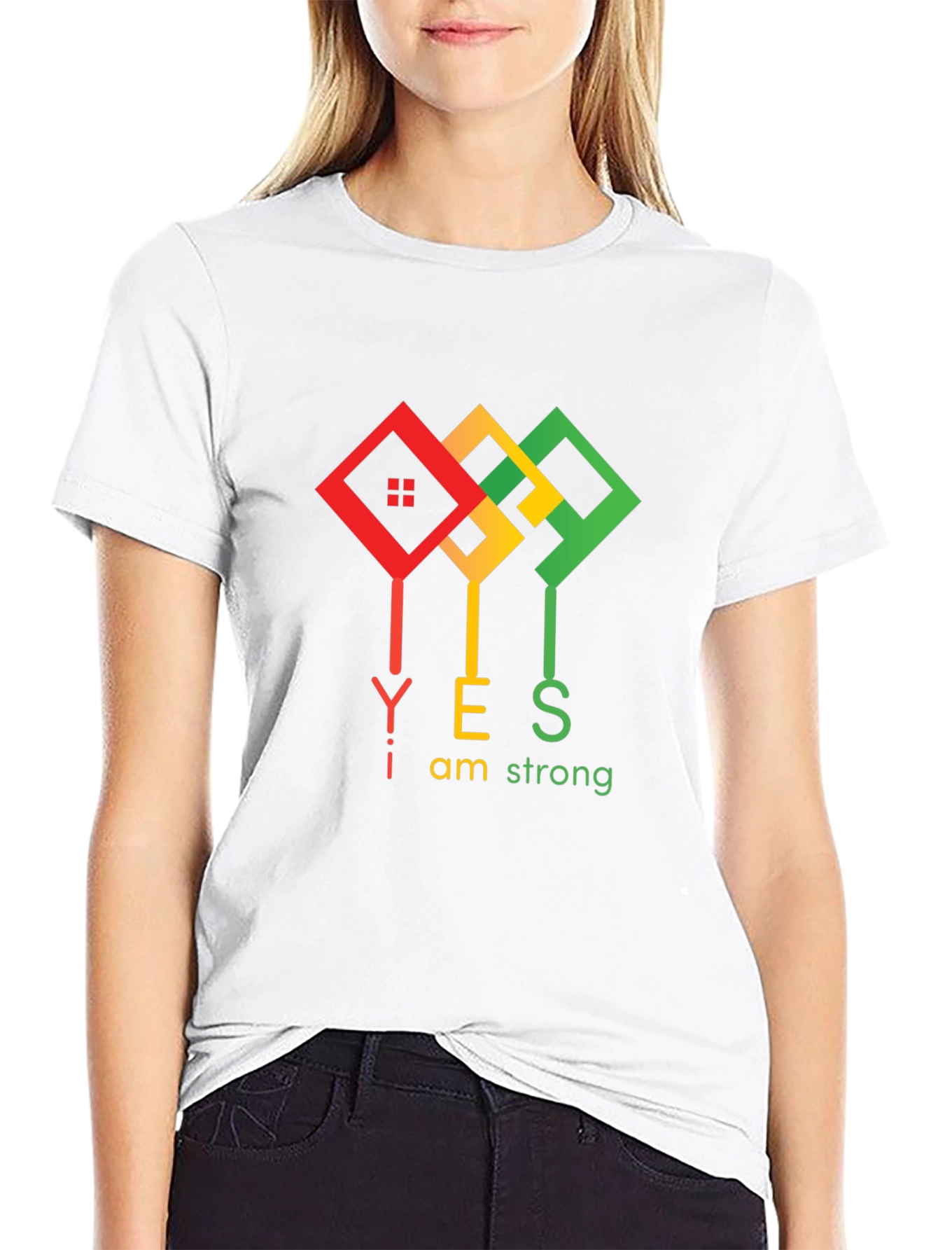 I am Strong Black T-Shirt