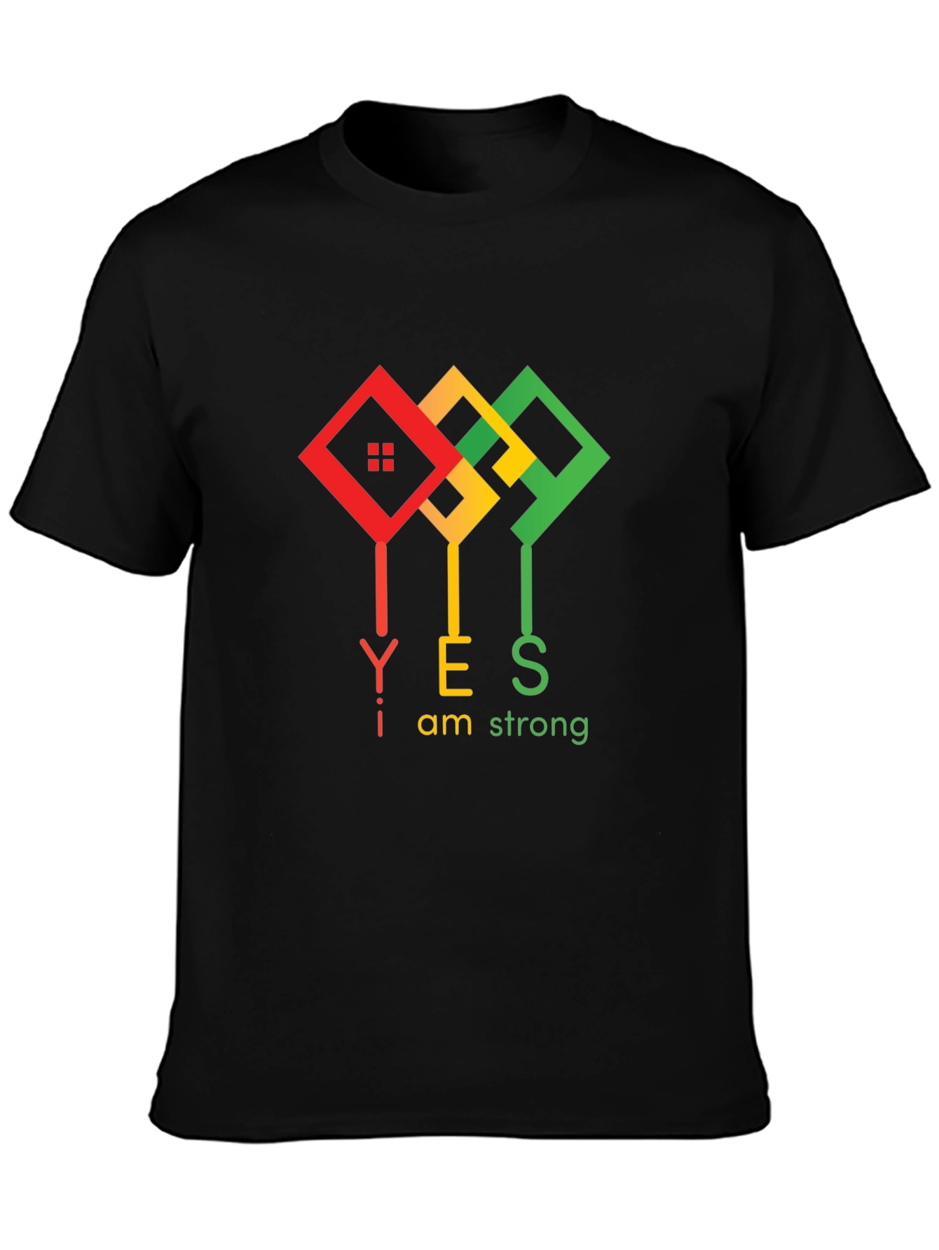 I am Strong Black T-Shirt