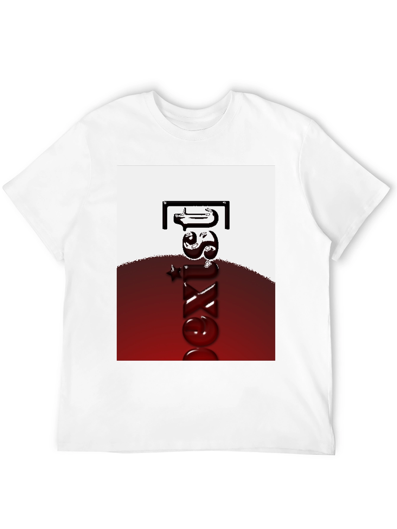 Abstract Graphic Tee - Mens Black Casual Shirt