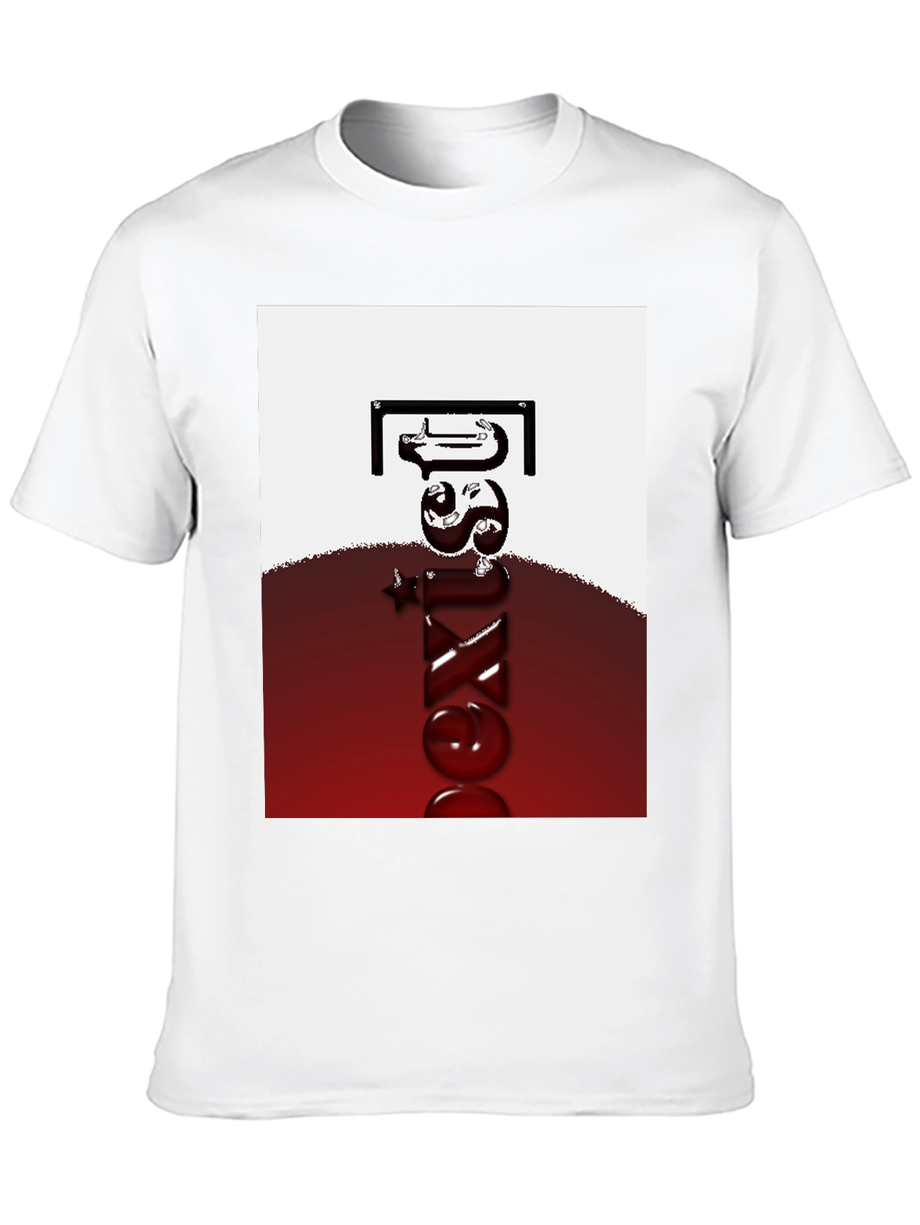 Abstract Graphic Tee - Mens Black Casual Shirt