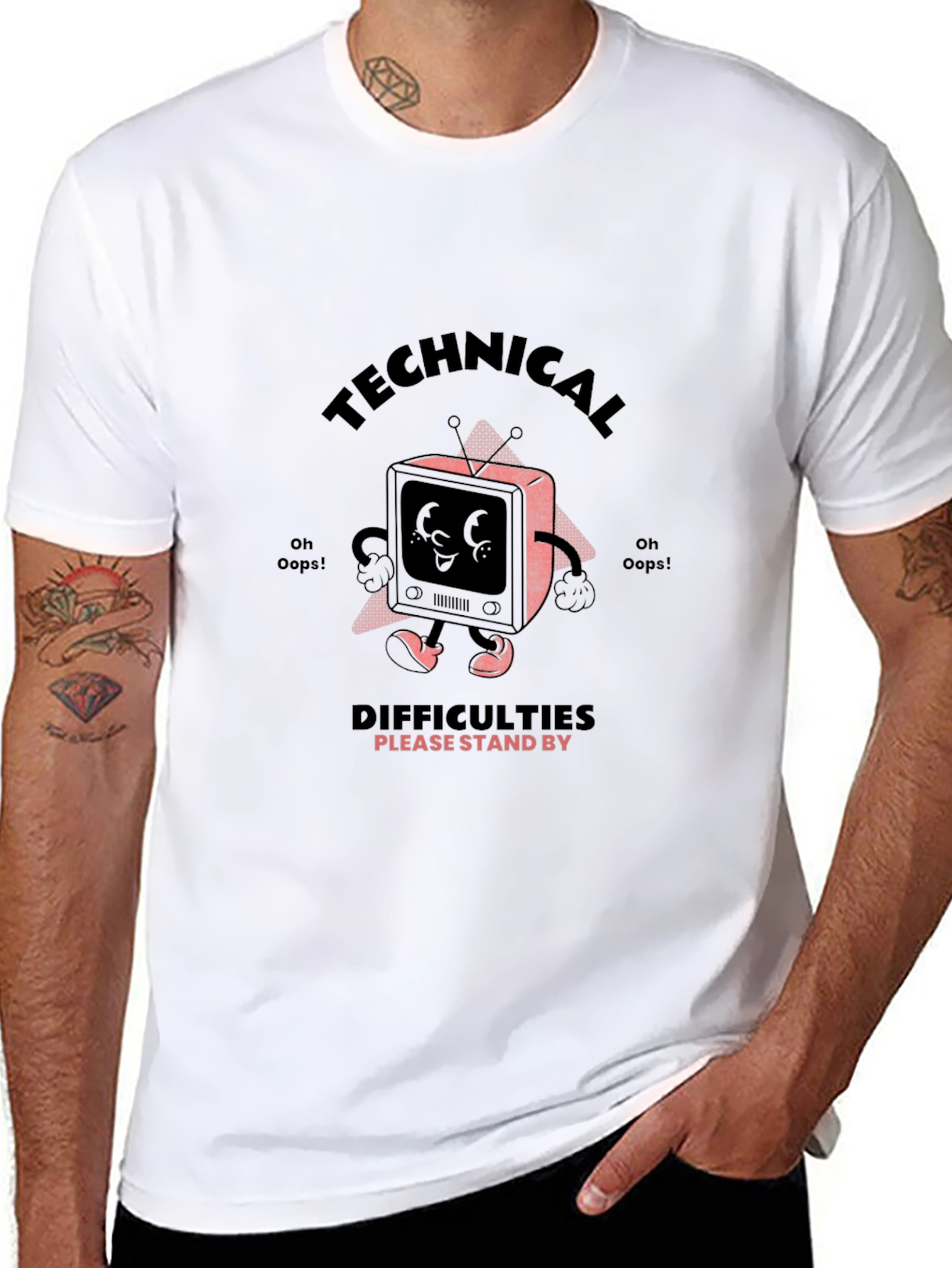 Technical Difficulties Stand By Graphic T-Shirt
