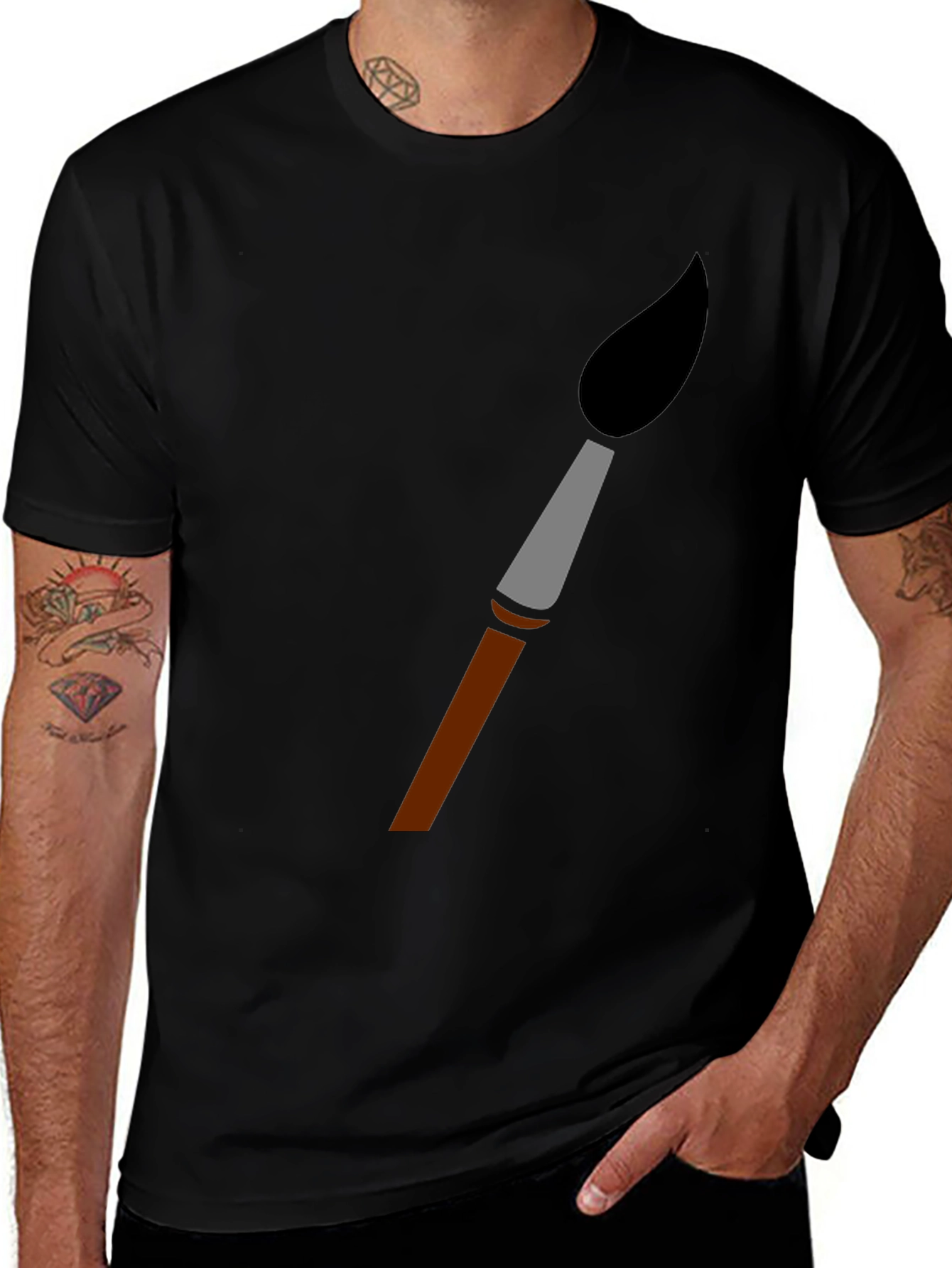 Brush Stroke Tee - Artistic Graphic T-Shirt