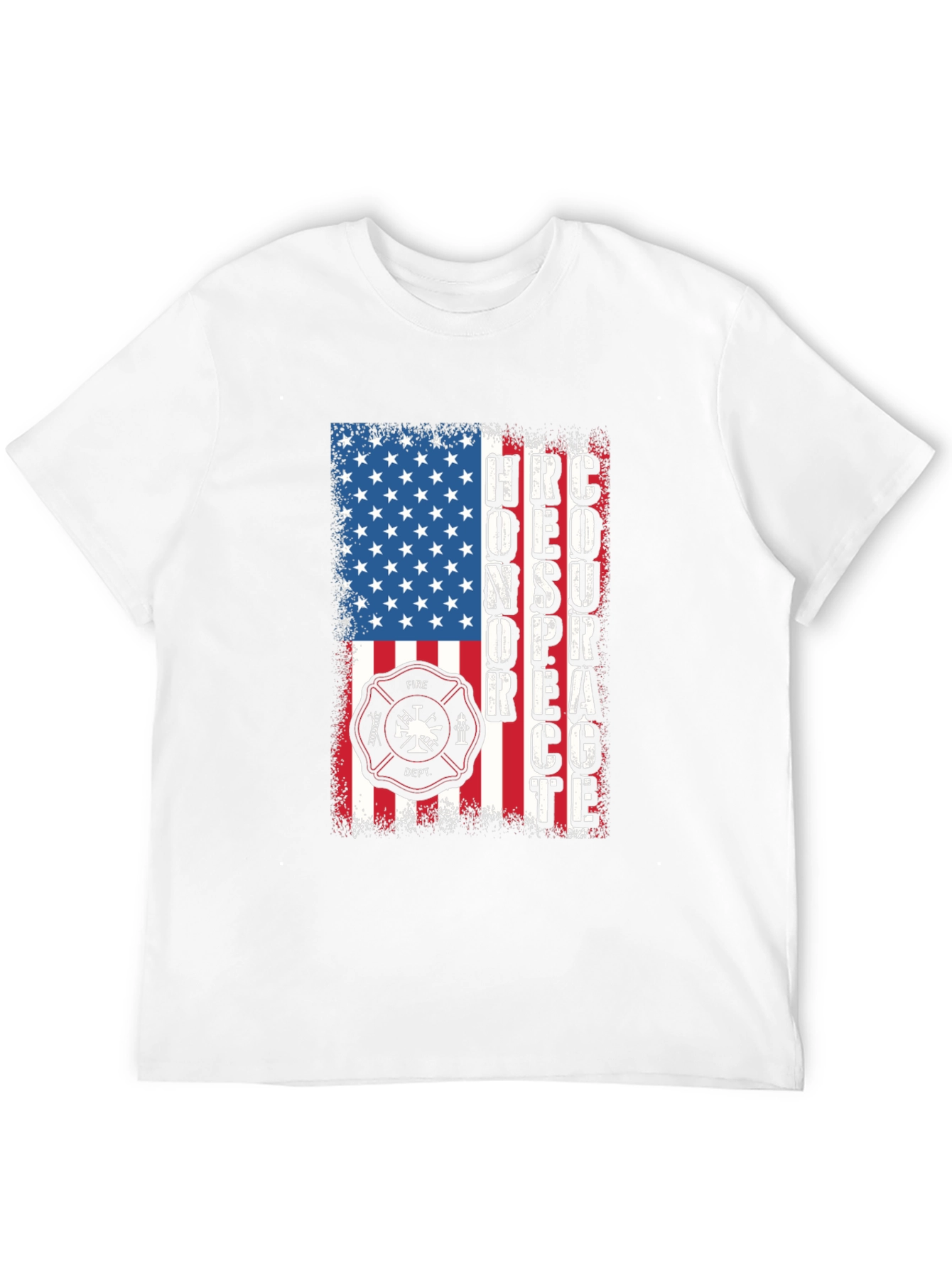 Firefighter Honor Respect Courage American Flag T-Shirt