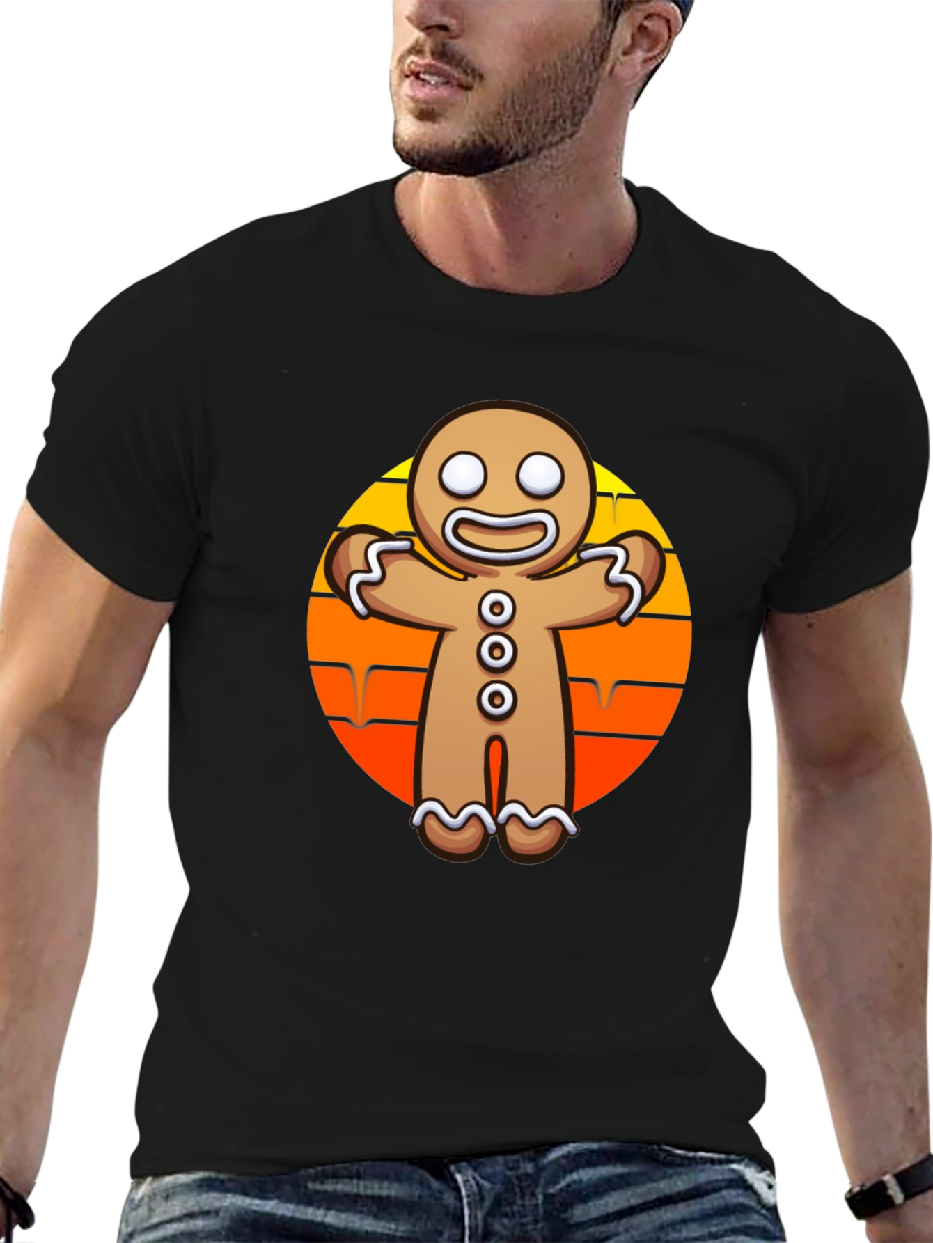 Gingerbread Sunset T-Shirt - Festive Holiday Style