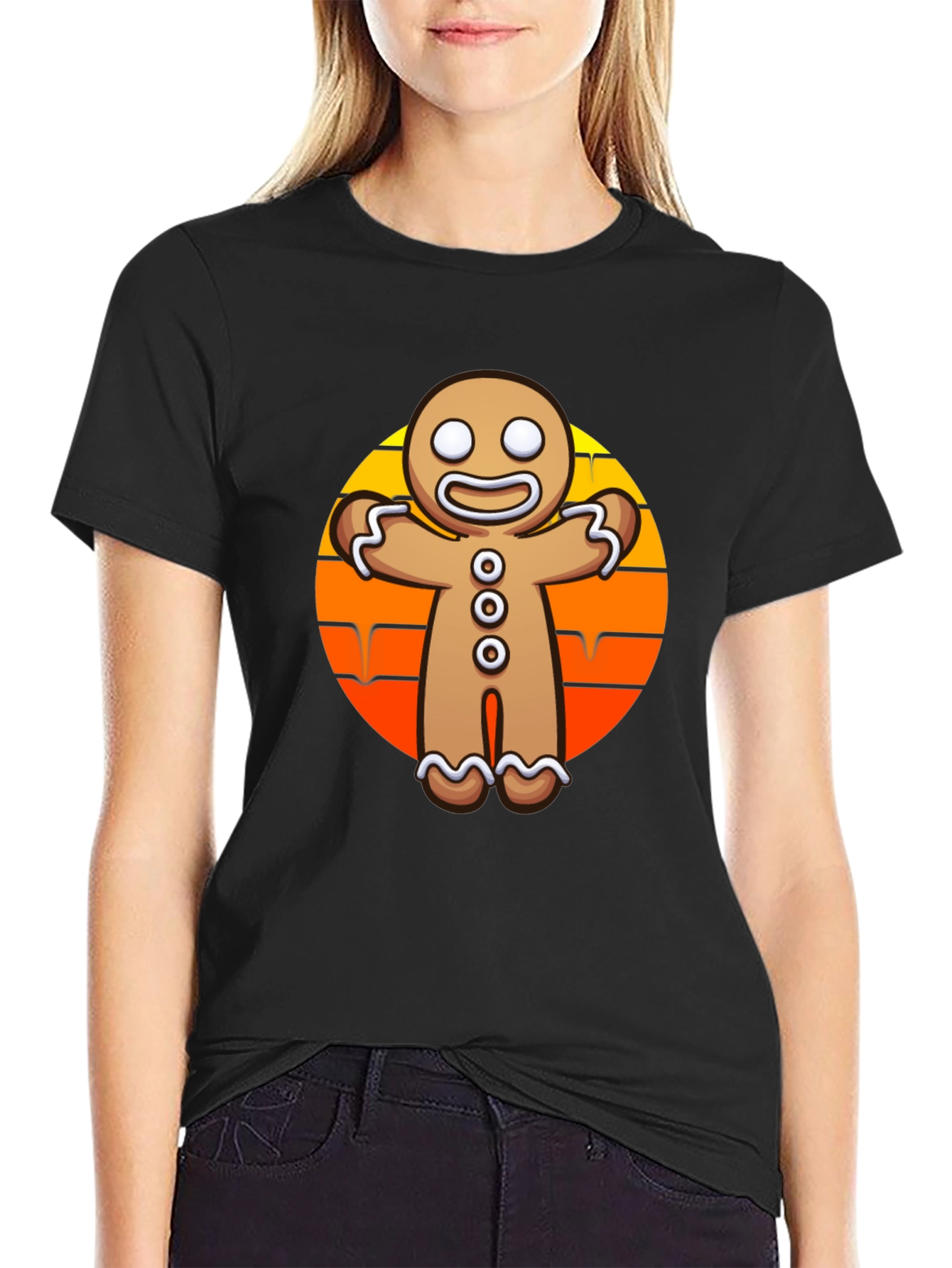 Gingerbread Sunset T-Shirt - Festive Holiday Style