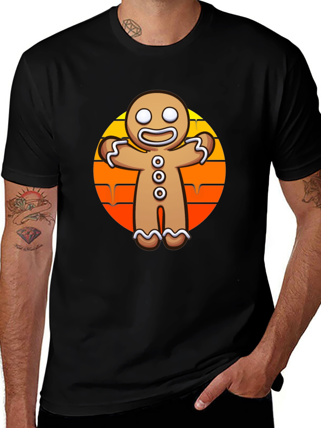 Gingerbread Sunset T-Shirt - Festive Holiday Style