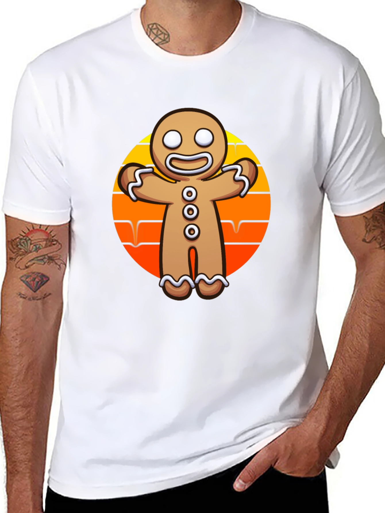 Gingerbread Sunset T-Shirt - Festive Holiday Style