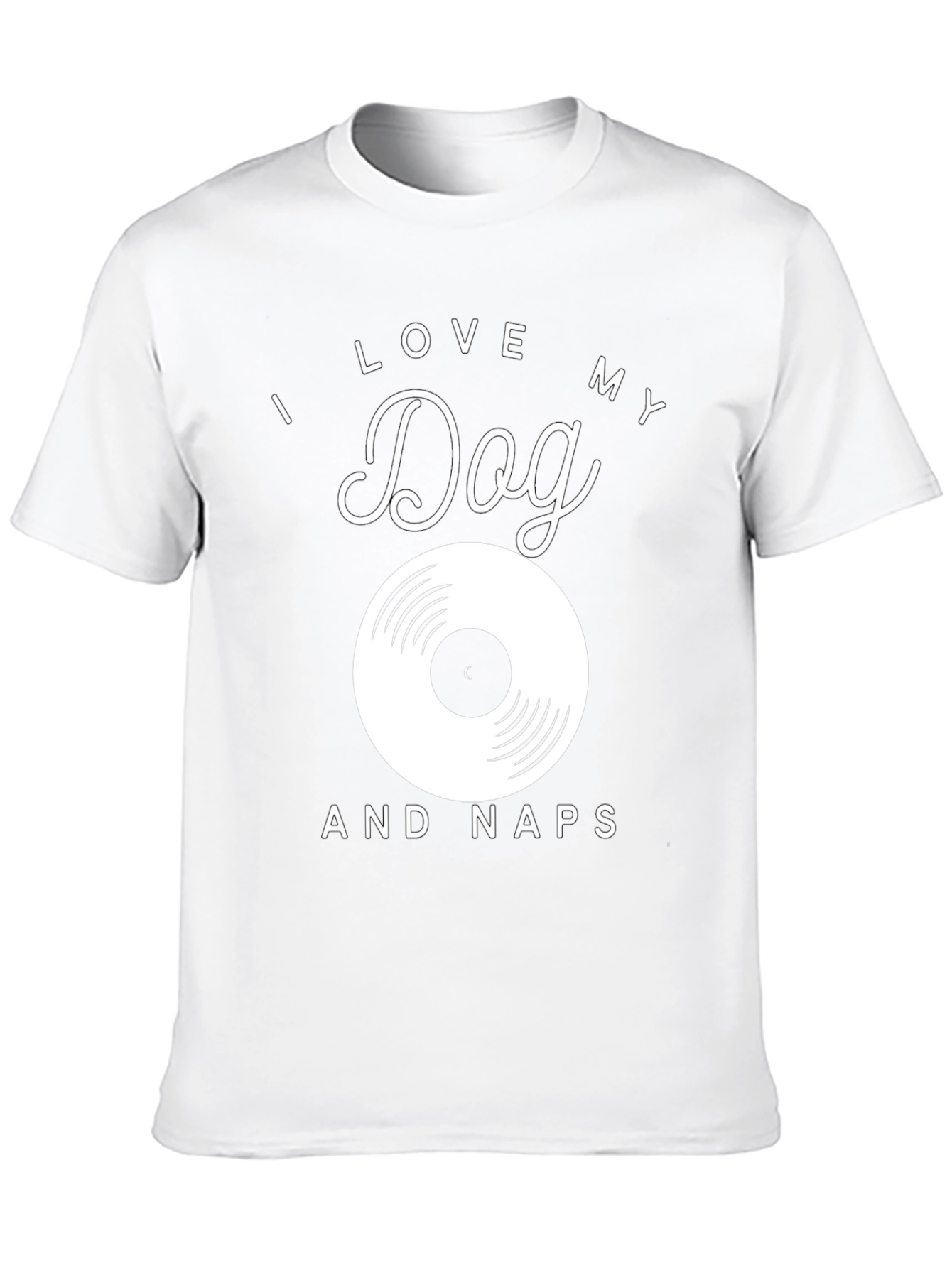 I Love My Dog & Naps Black T-Shirt