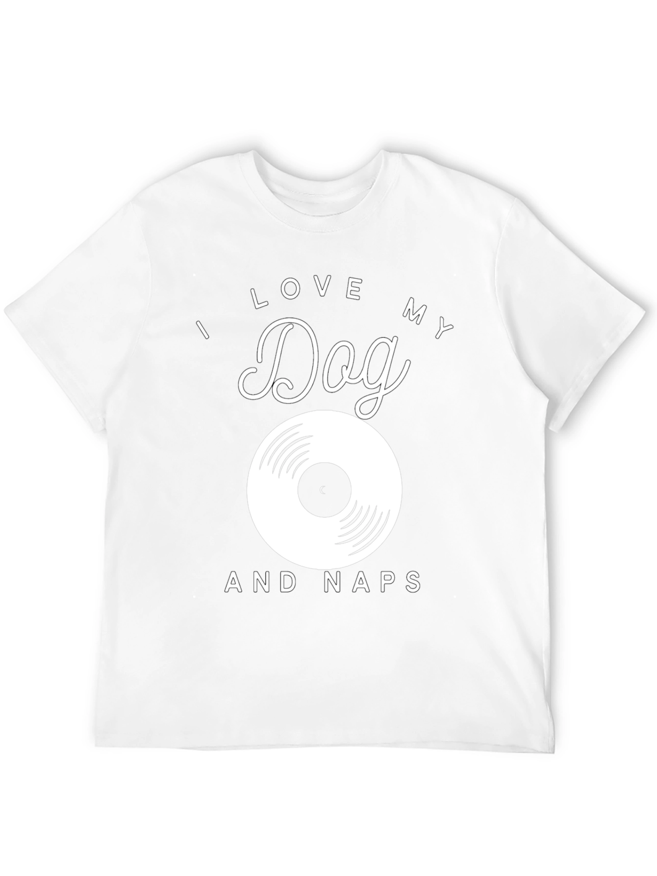 I Love My Dog & Naps Black T-Shirt