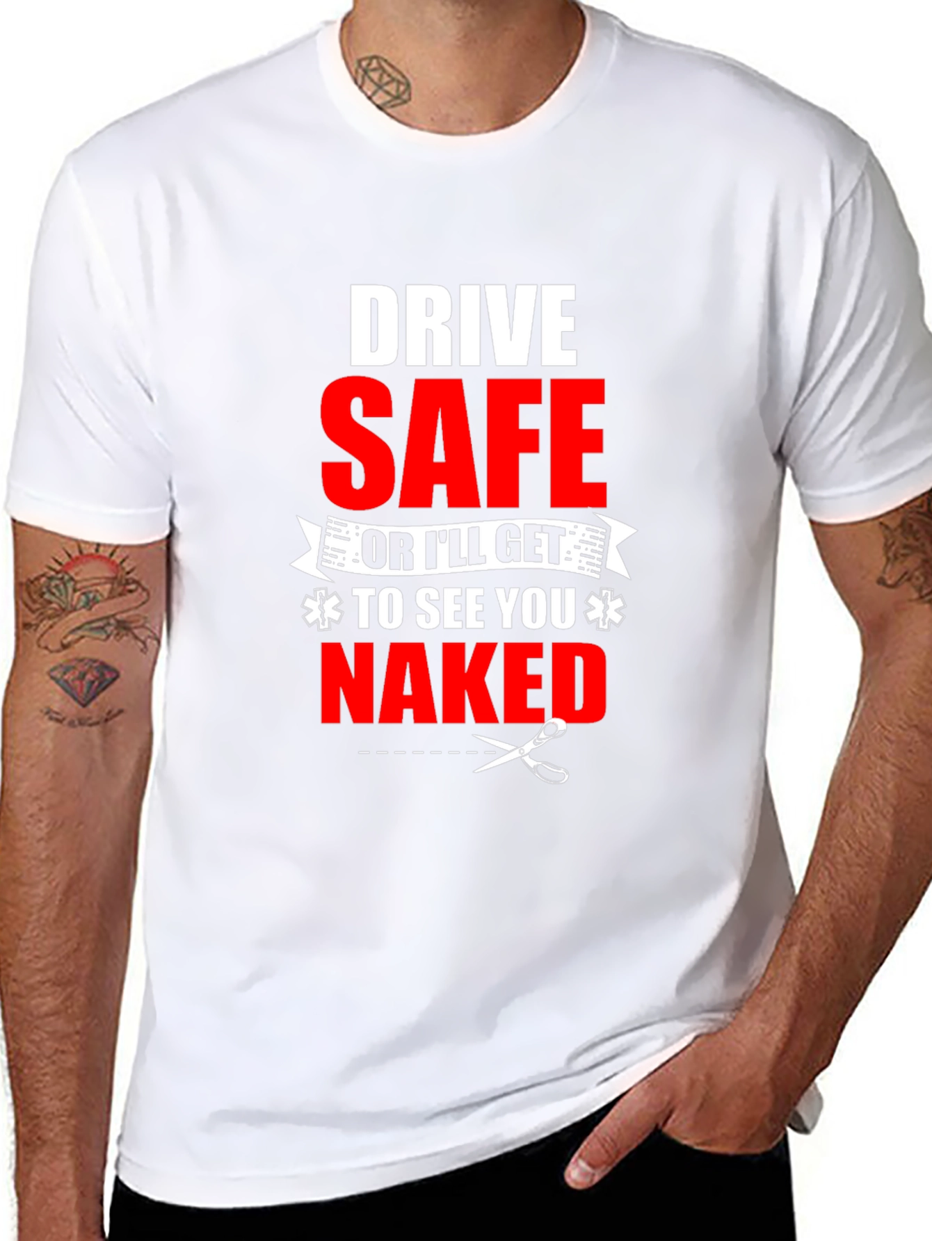 Drive Safe Funny EMS T-Shirt