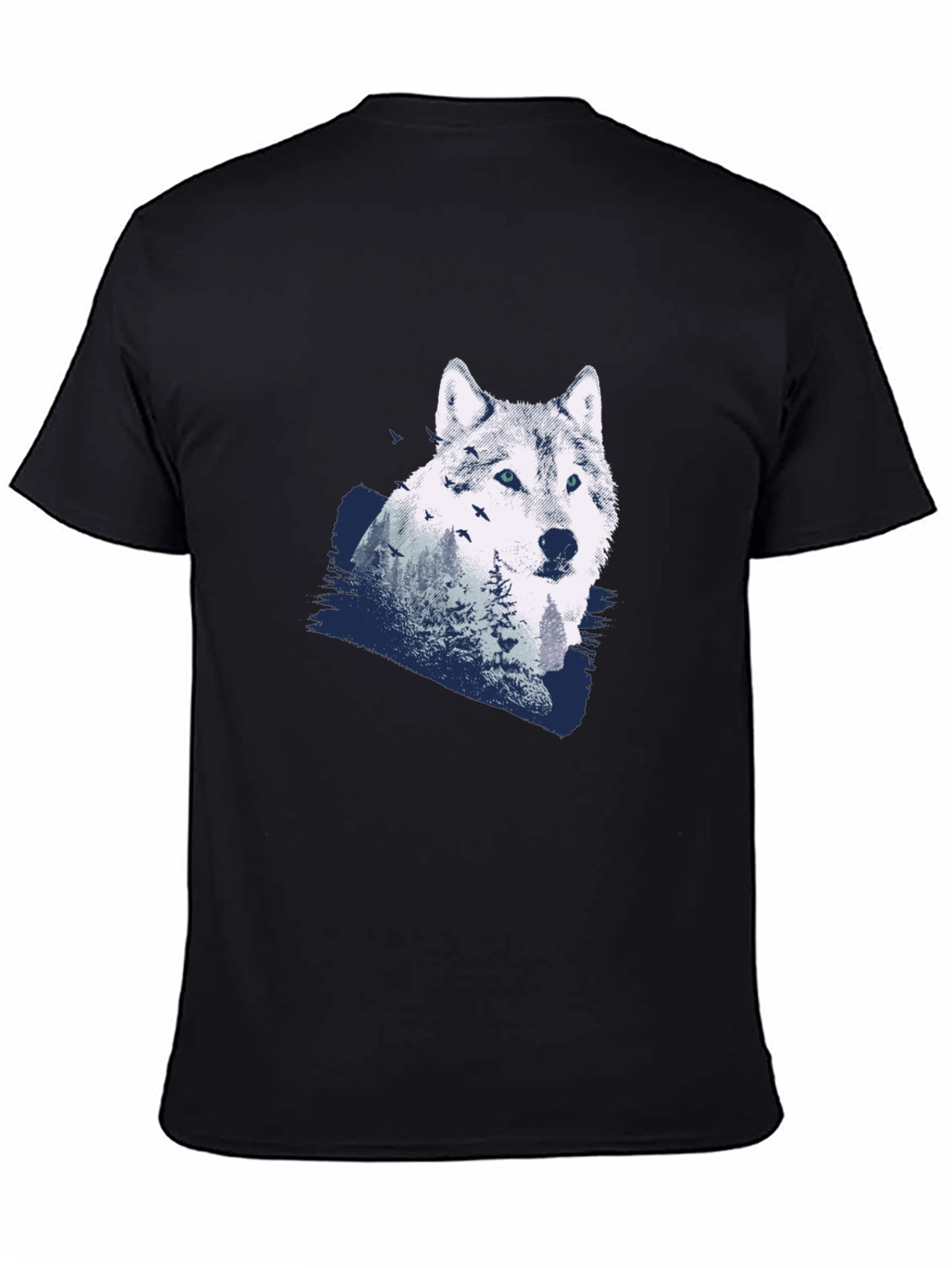 Wolf Graphic T-Shirt - Mens Black Tee