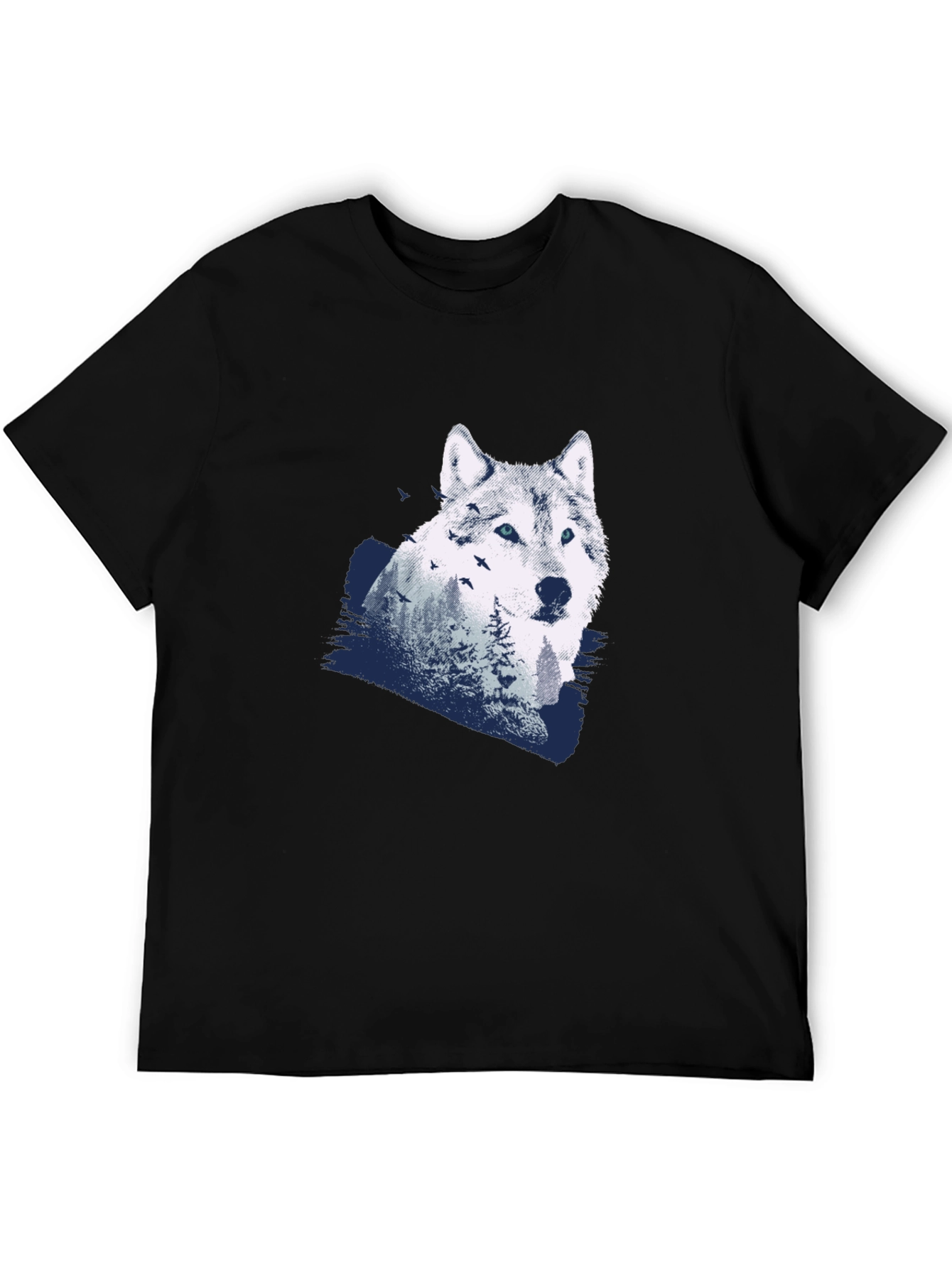 Wolf Graphic T-Shirt - Mens Black Tee