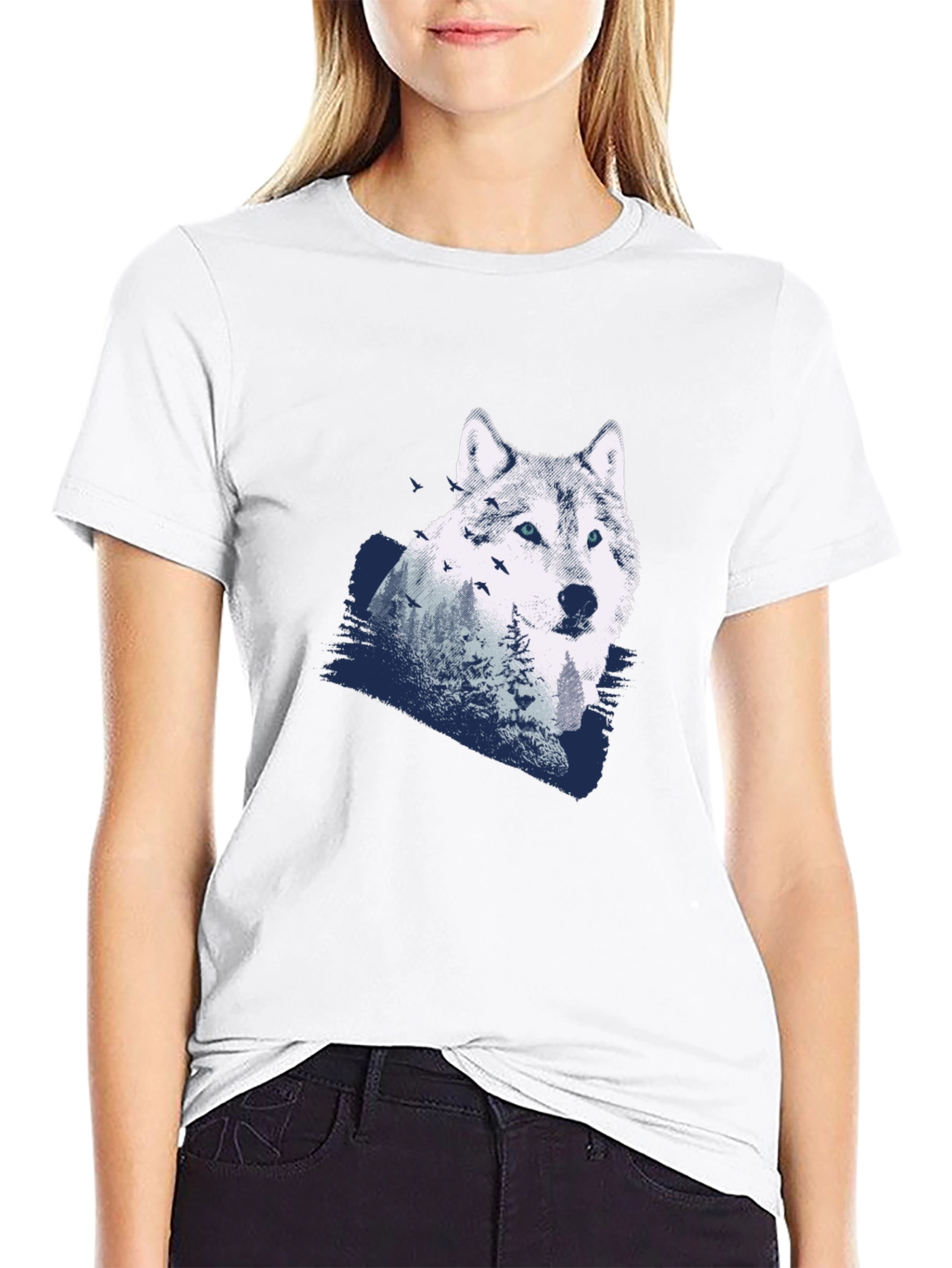 Wolf Graphic T-Shirt - Mens Black Tee