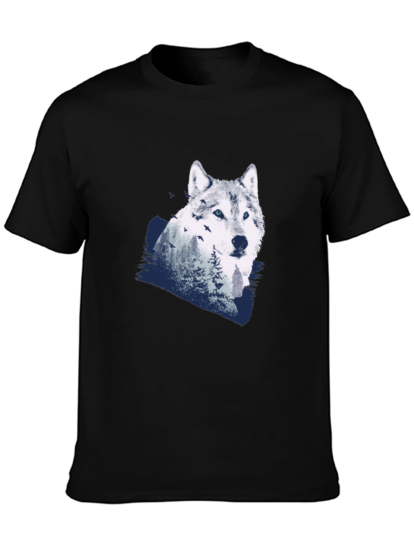 Wolf Graphic T-Shirt - Mens Black Tee