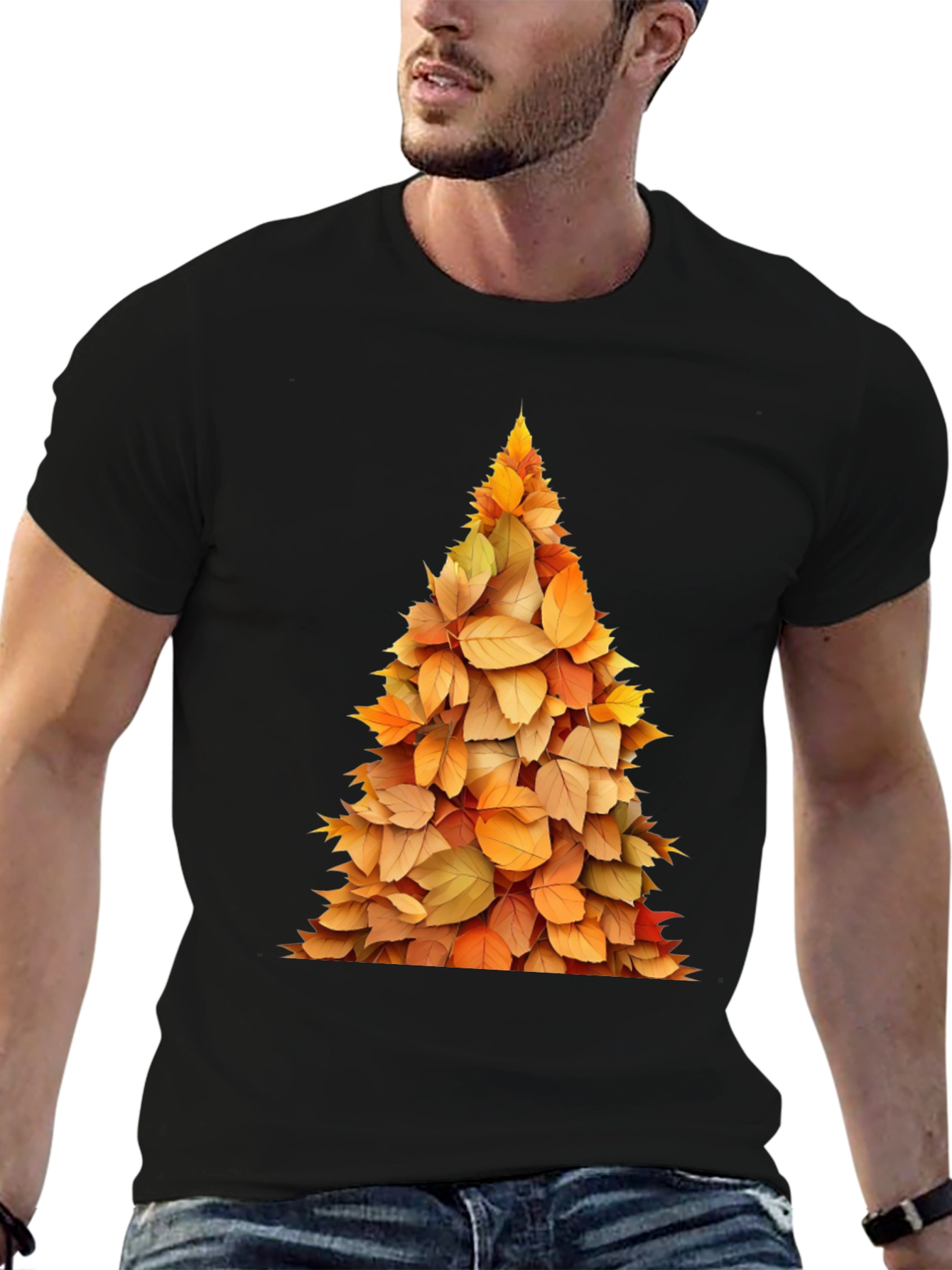 Autumn Leaf Tree Graphic Tee - Fall Style