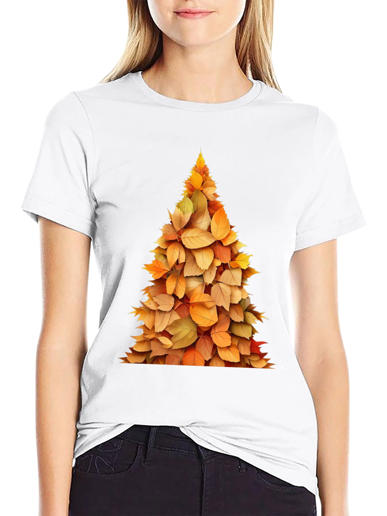 Autumn Leaf Tree Graphic Tee - Fall Style