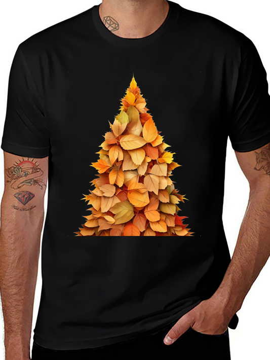 Autumn Leaf Tree Graphic Tee - Fall Style
