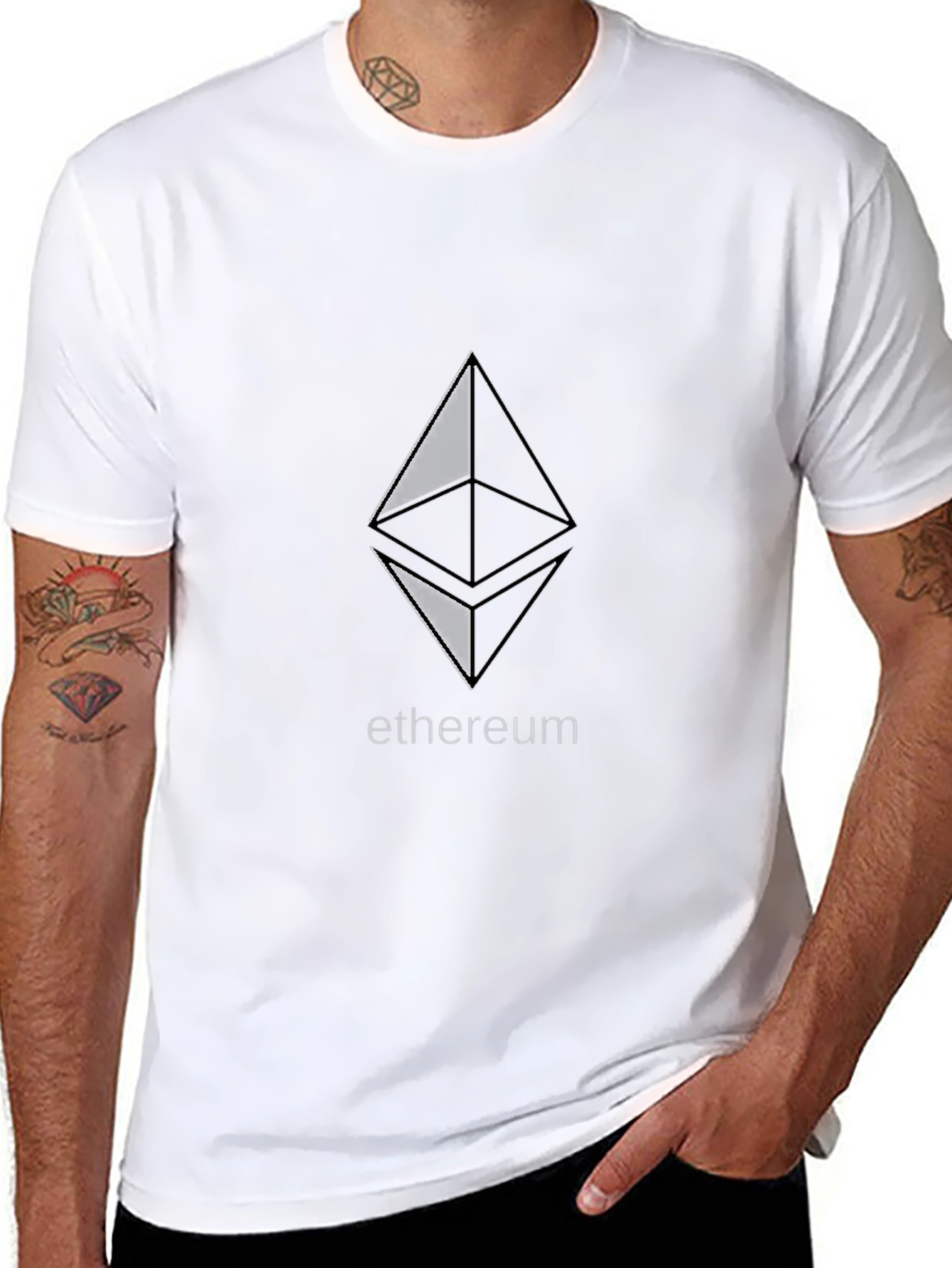 Ethereum Logo Black T-Shirt - Crypto Fashion