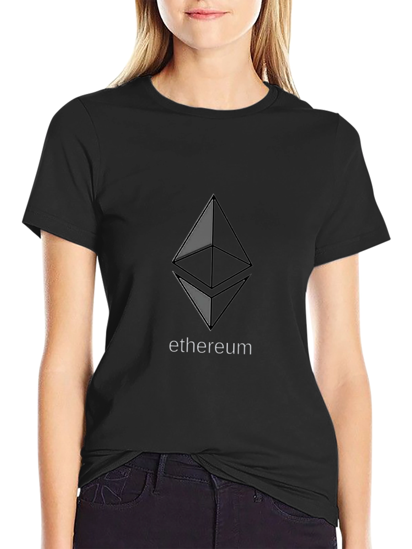 Ethereum Logo Black T-Shirt - Crypto Fashion