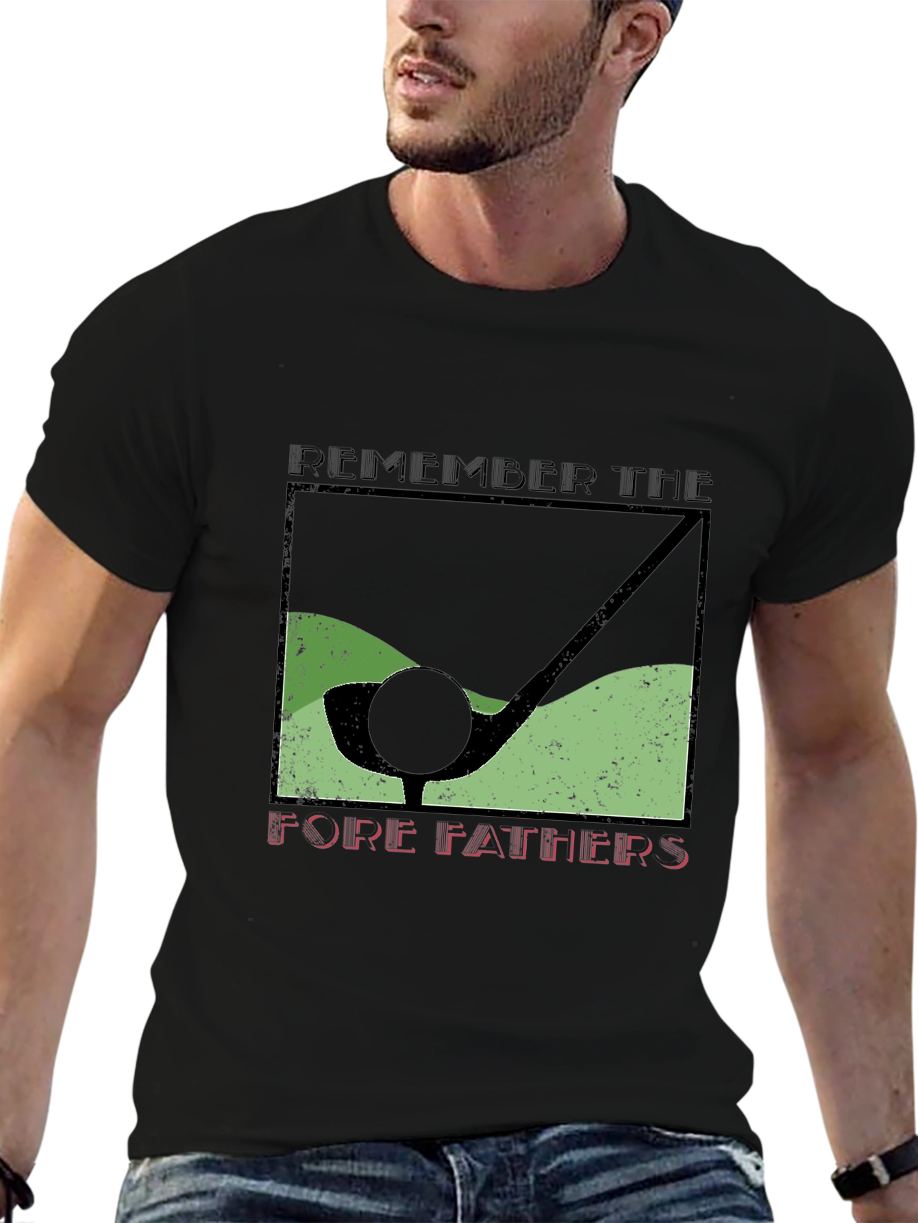 Golf Fore Fathers T-Shirt Golfer Gift